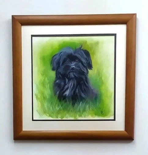 Framed painting in the Client's home