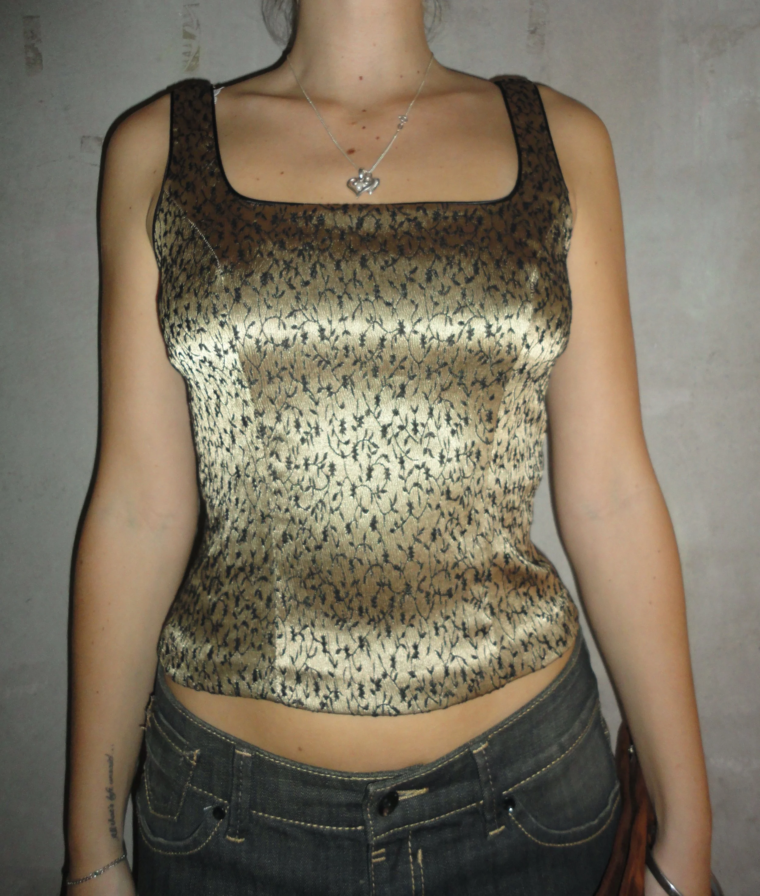 Gold Corset Style Top