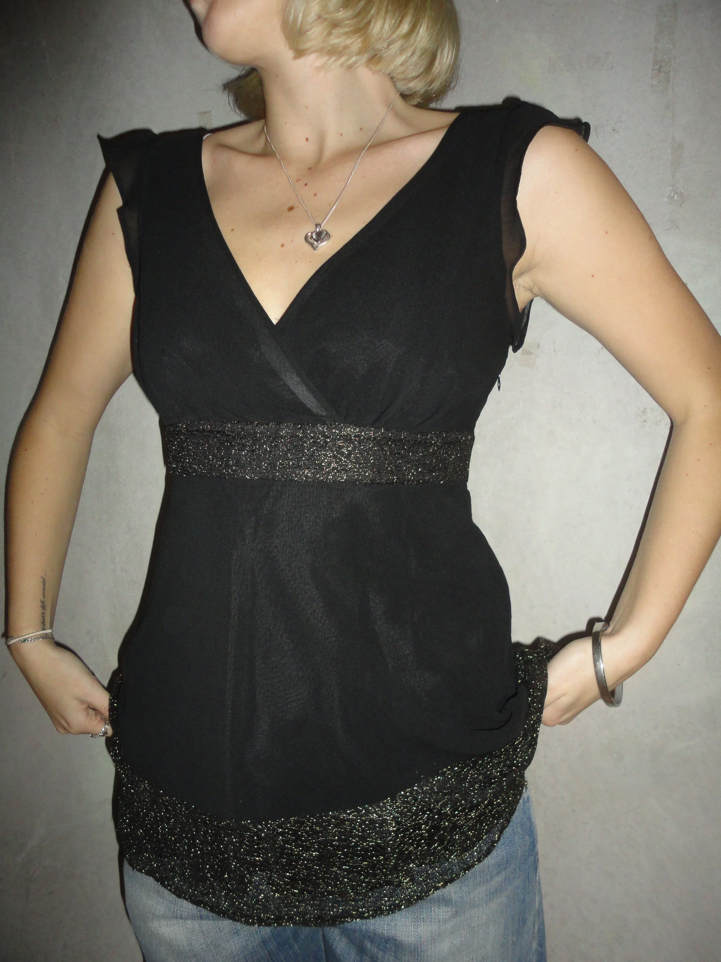 Black and Gold Blouse