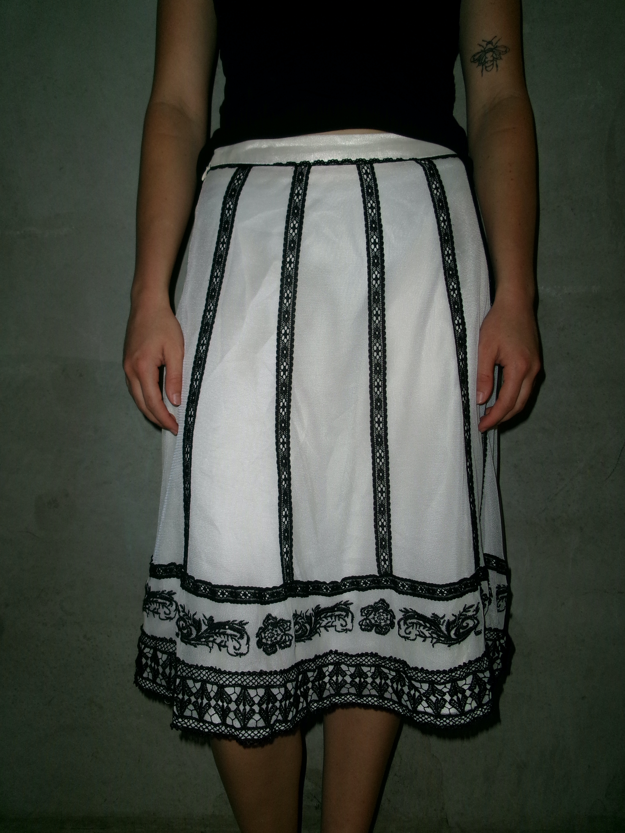 Lace Patterned Midi Skirt