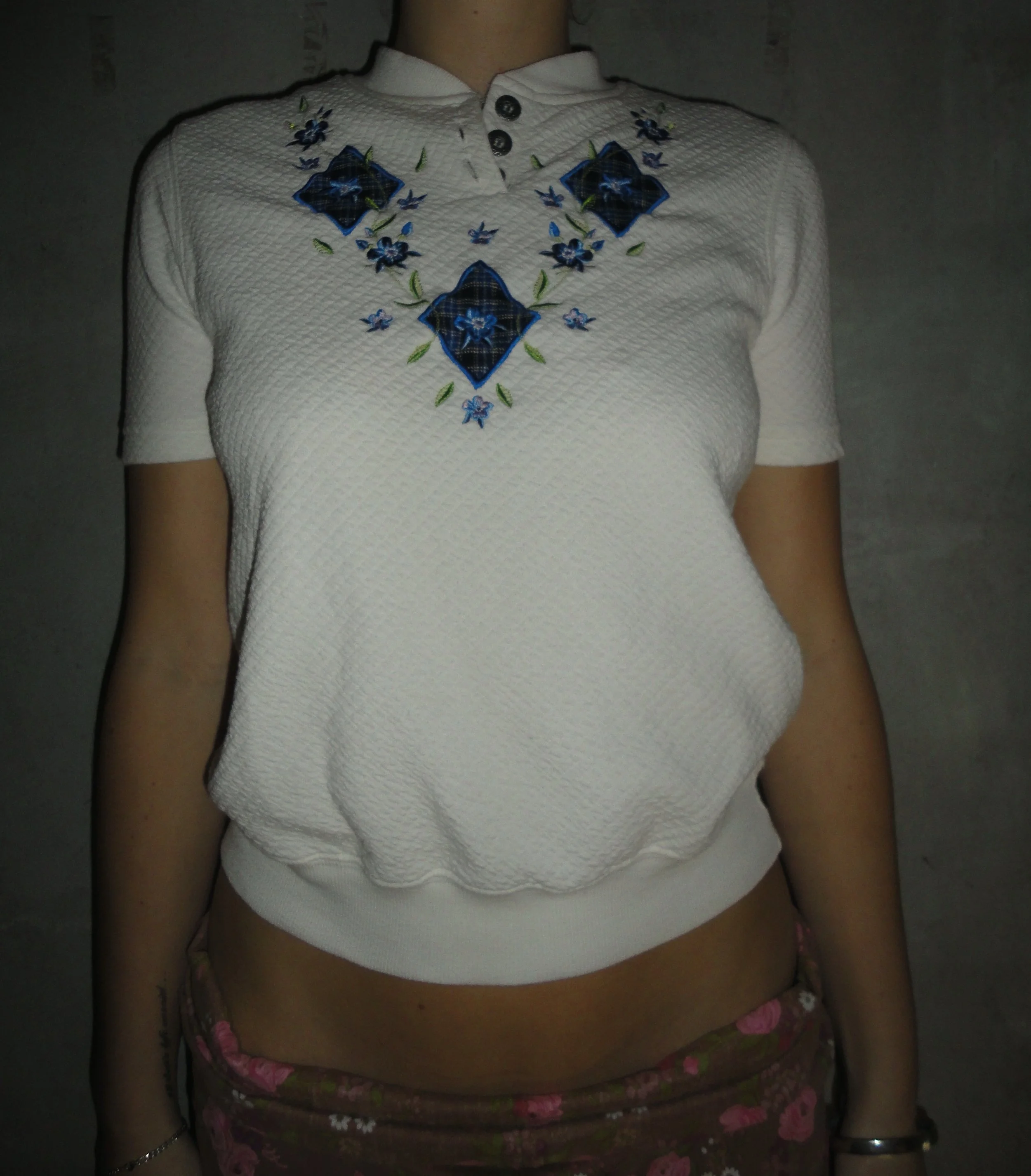 Floral Ribbed Top