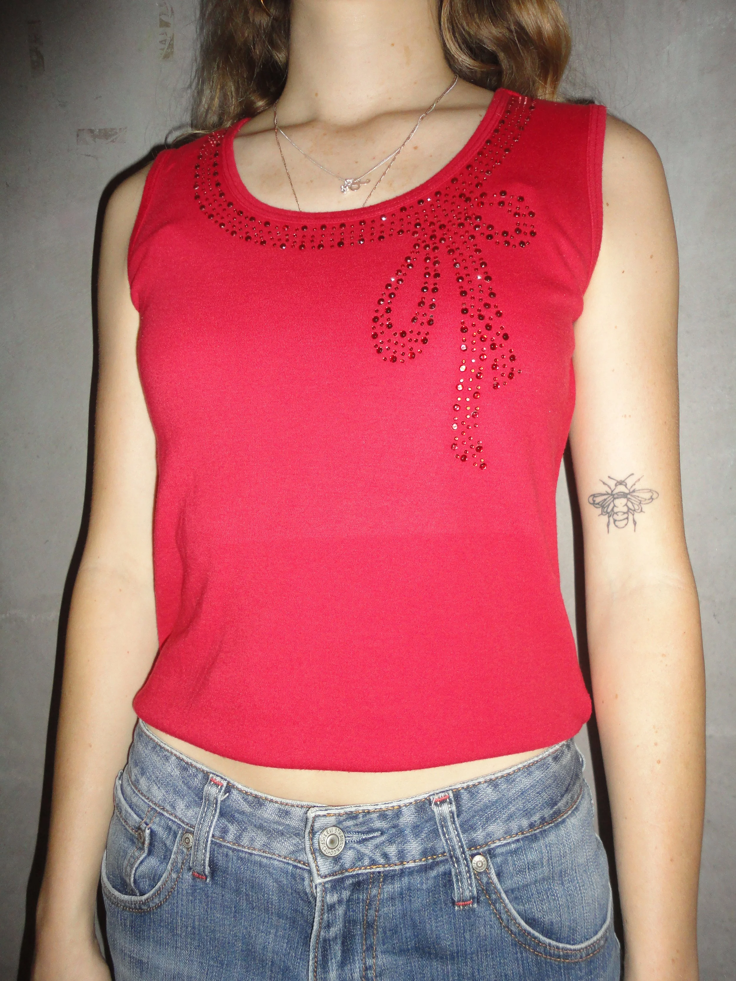 Sequin Bow Tank