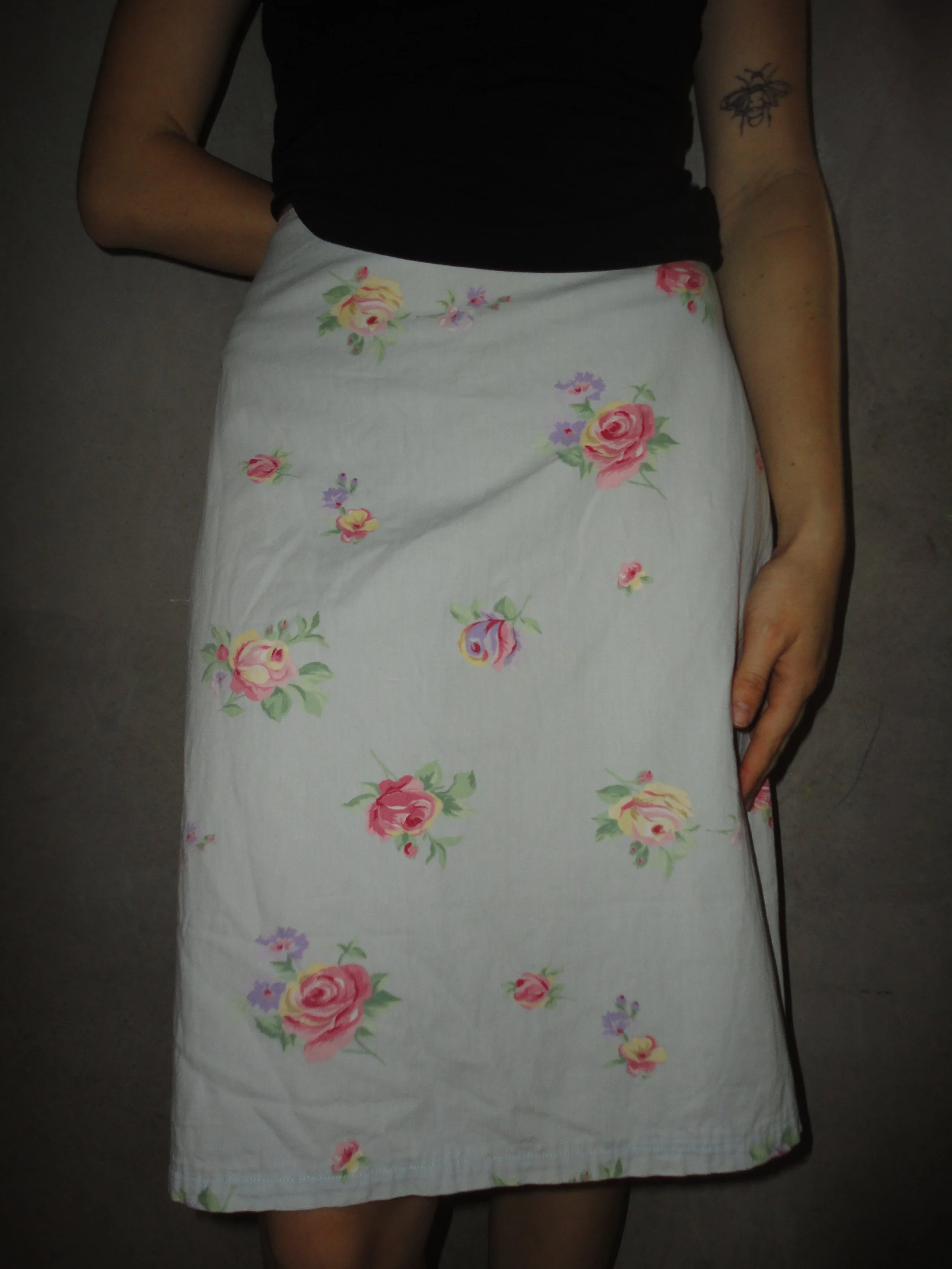 Floral Midi A-Line Skirt