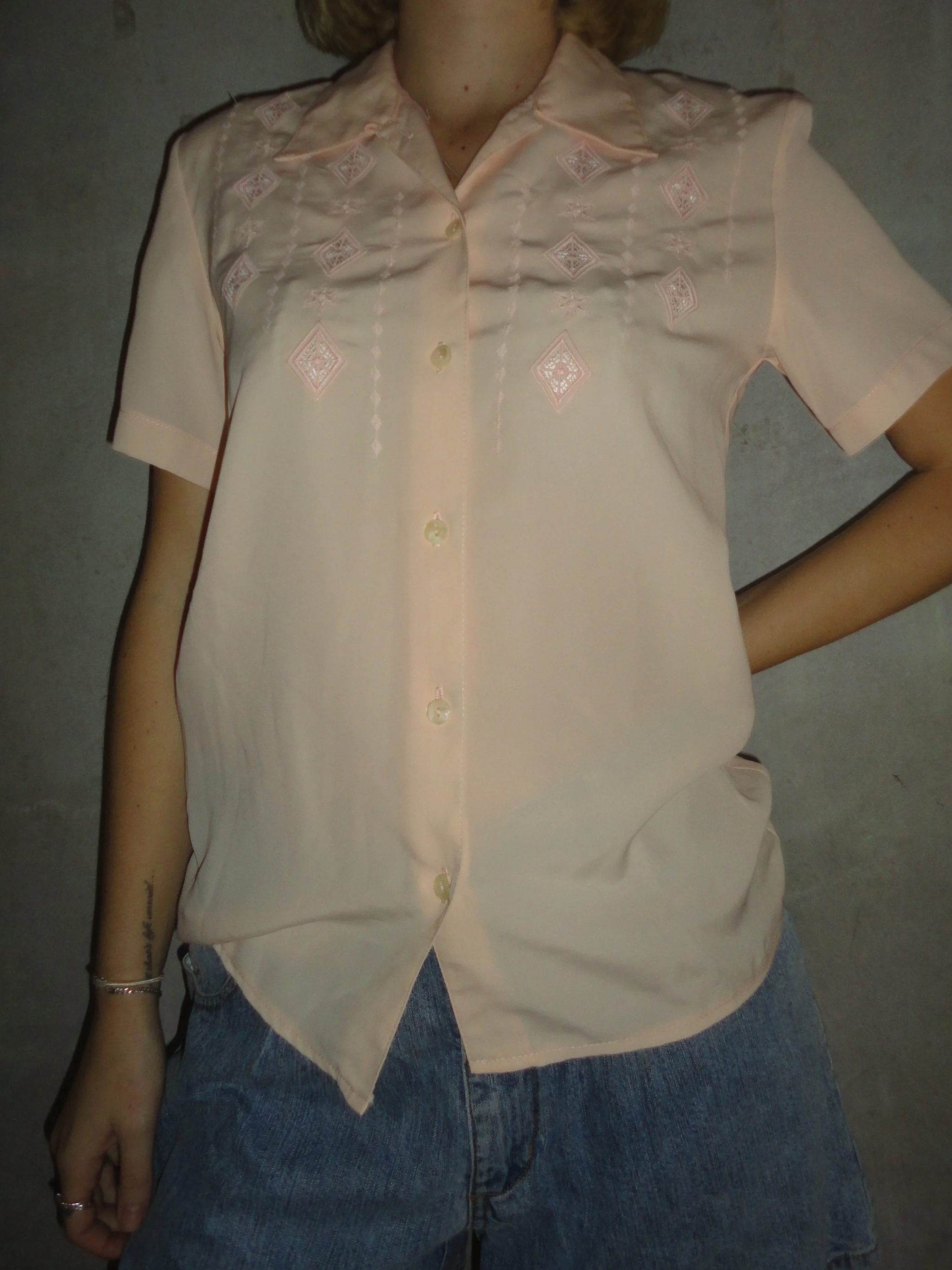 Pink Button Up Blouse