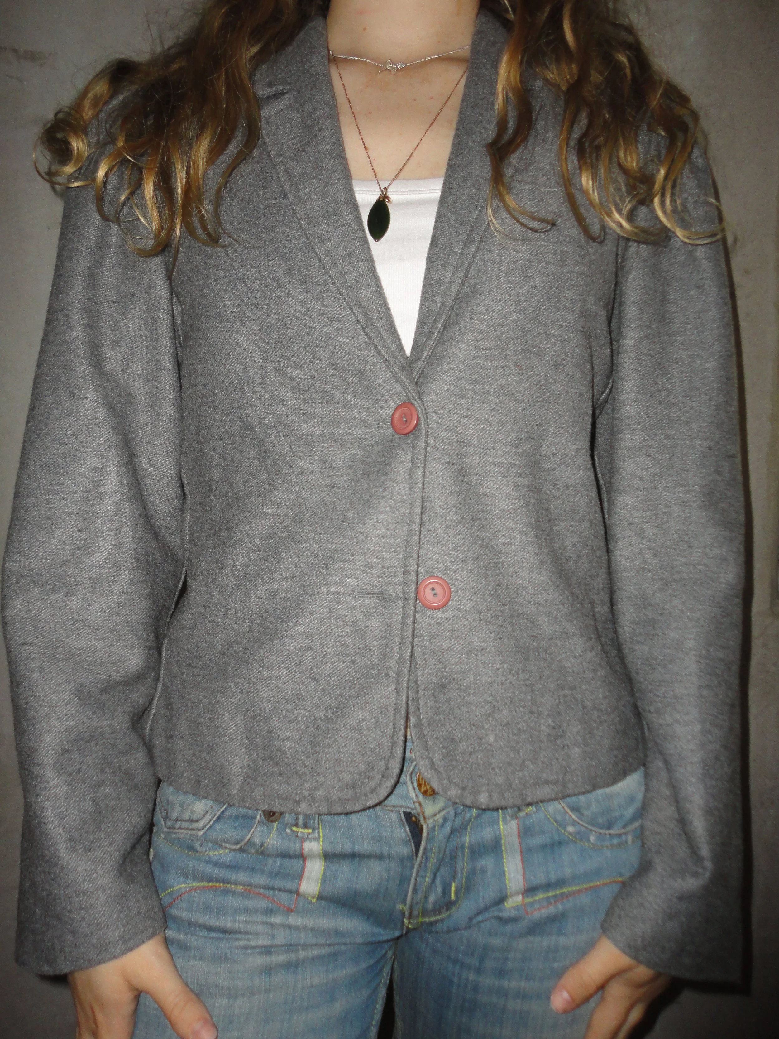Grey Wool Blend Jacket