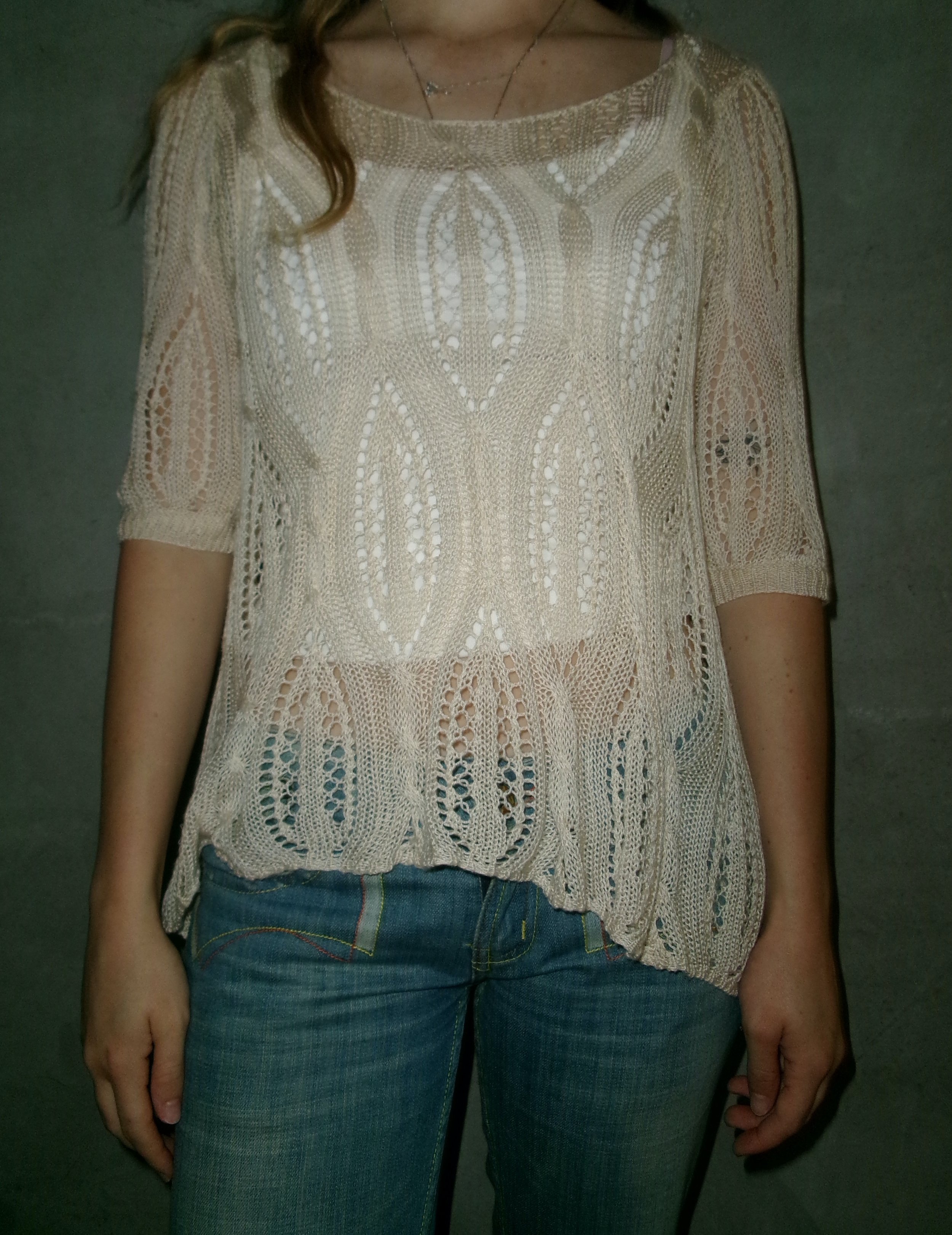 Cream Crochet Top