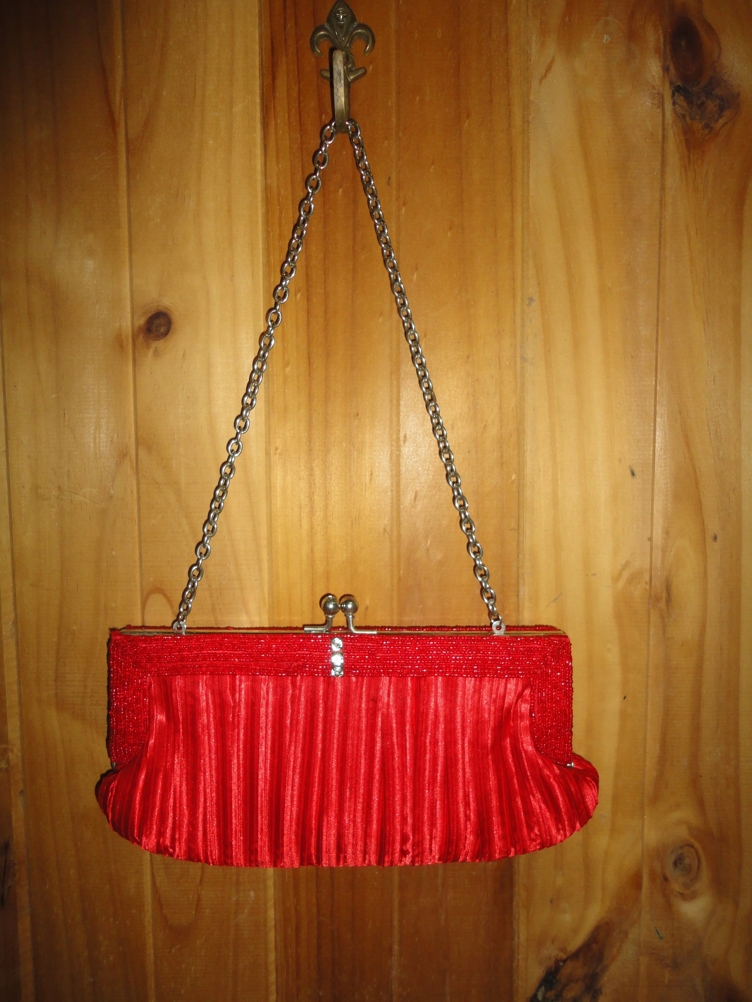 Red Beaded Purse