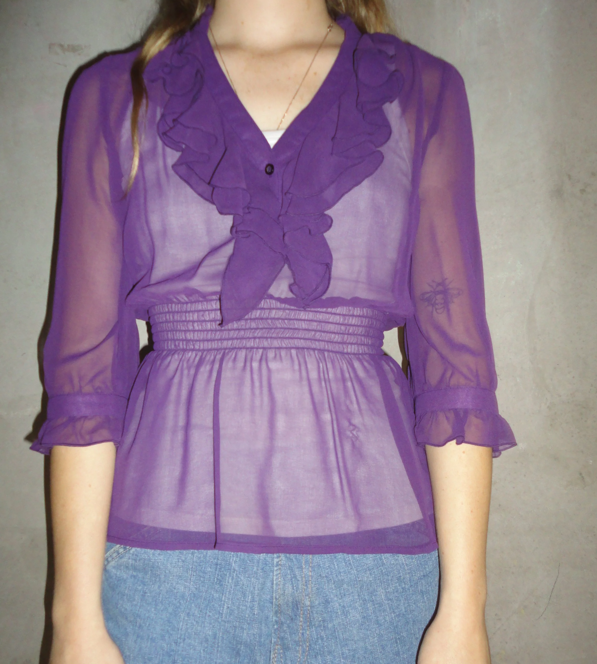 Sheer Purple Blouse