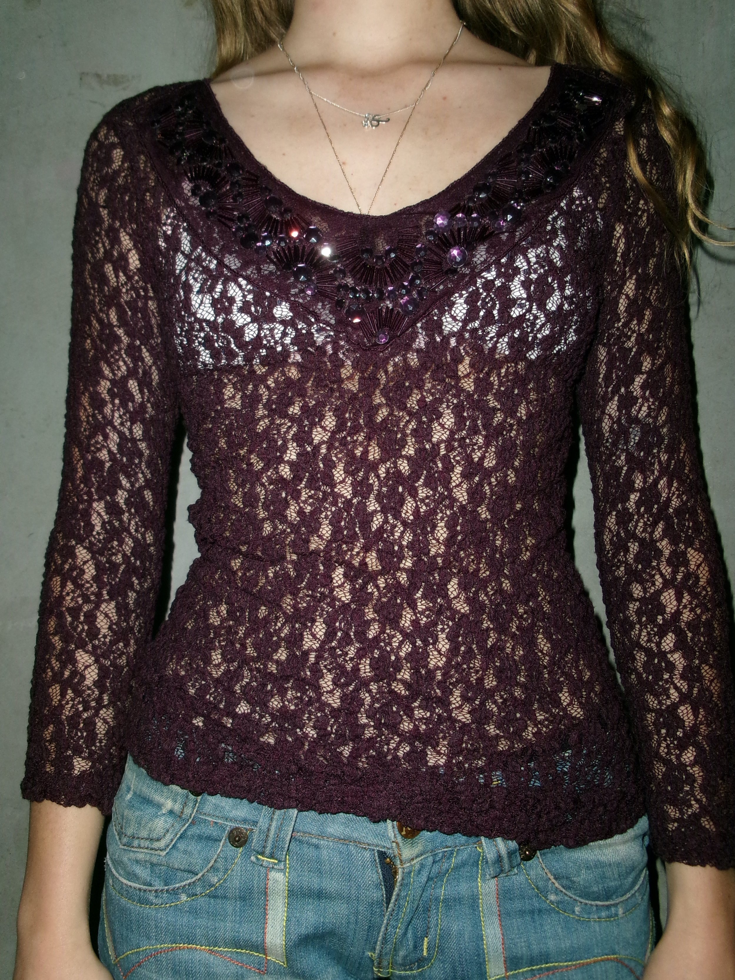 Purple Lace Long Sleeve