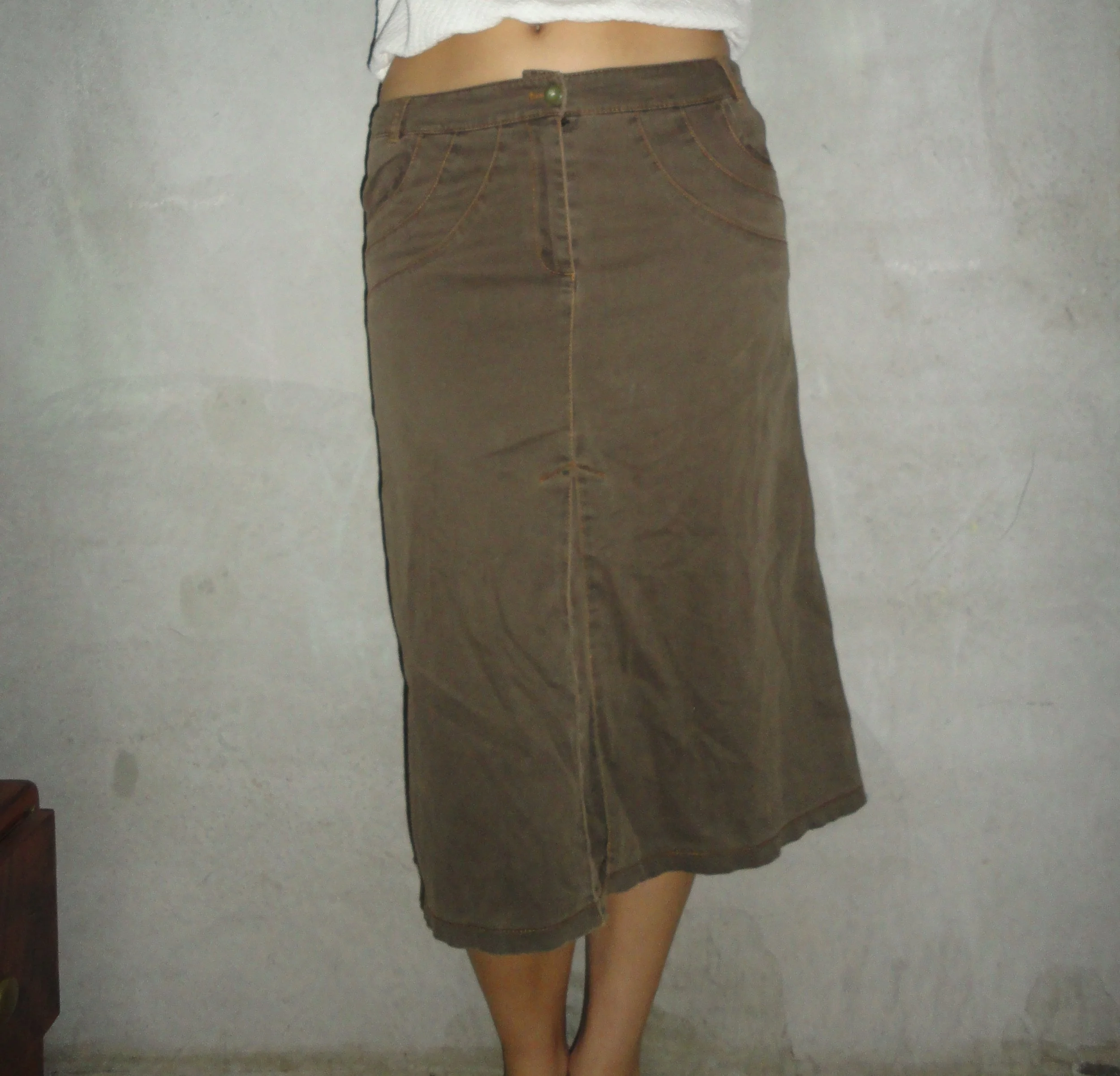 Brown Midi Skirt