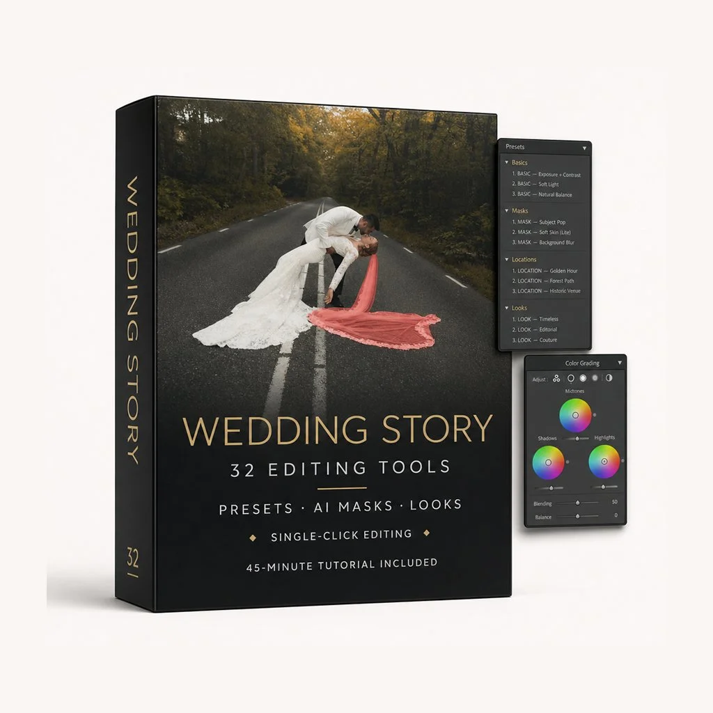 Wedding Story Collection – 32 Lightroom Presets, Looks & AI Masks