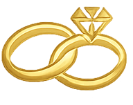 Twee gouden trouwringen en een diamanten verlovingsring