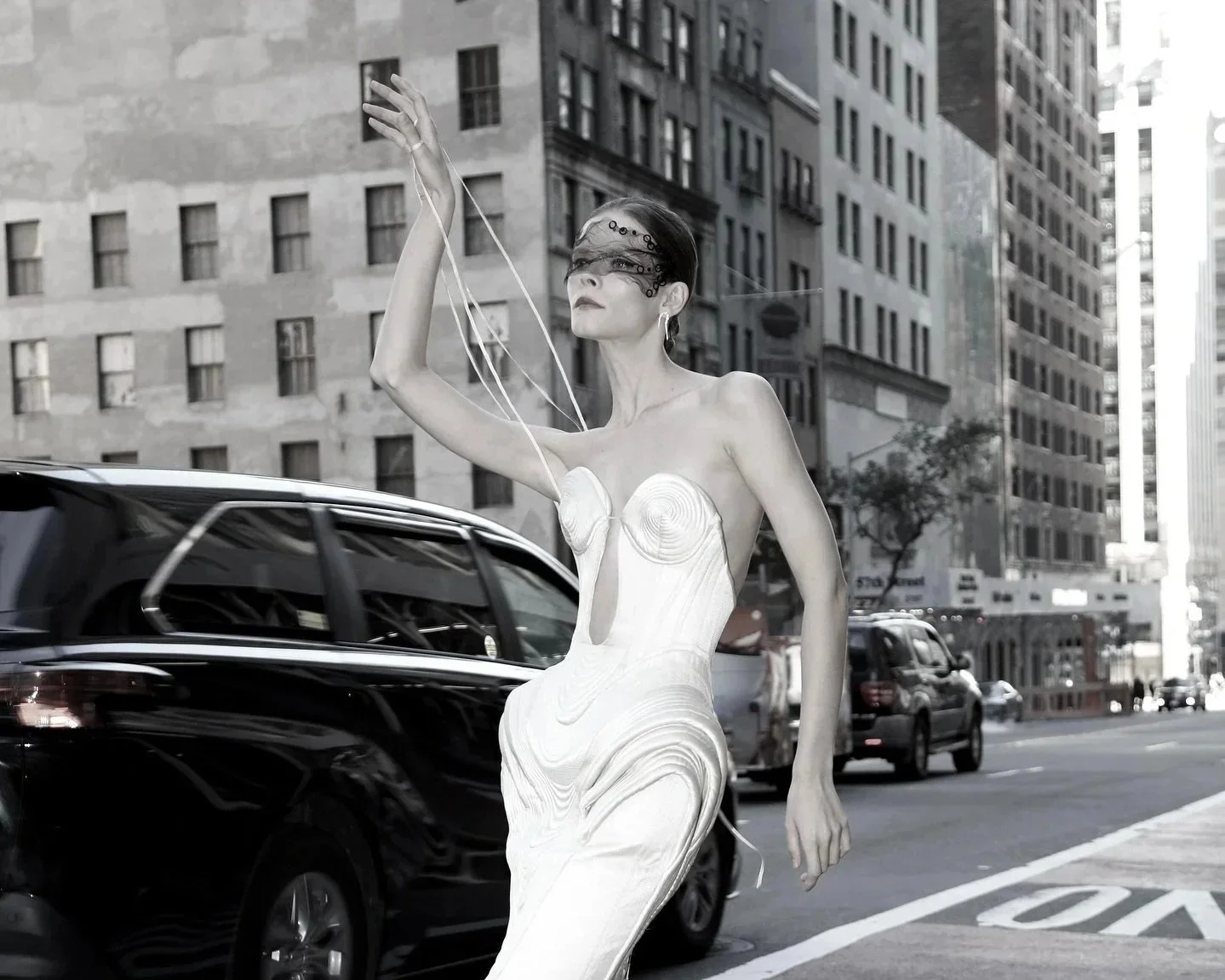 'Manon' Headpiece by Isabelle Leourier for Monvieve, in collaboration with Jean Paul Gaultier Couture.