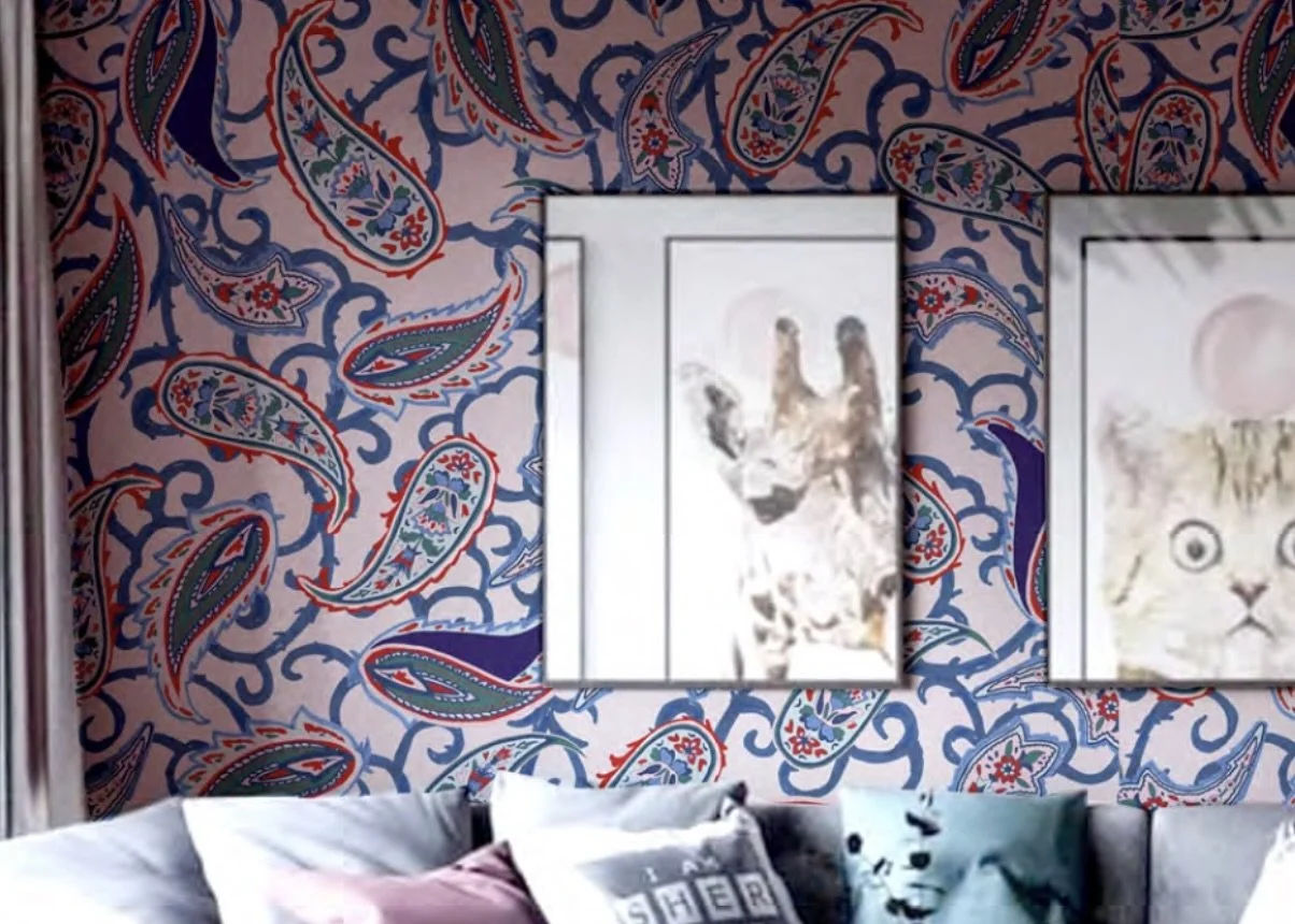 'Trippy Paisley' Print Design, with WCI Wallpapers.