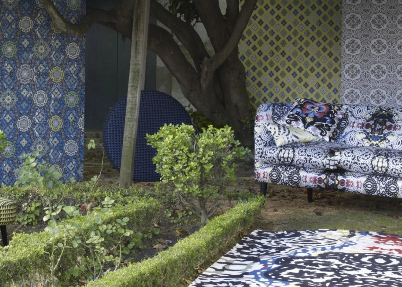 'Carnets Andalous' Print Design for Christian Lacroix by Designers Guild.