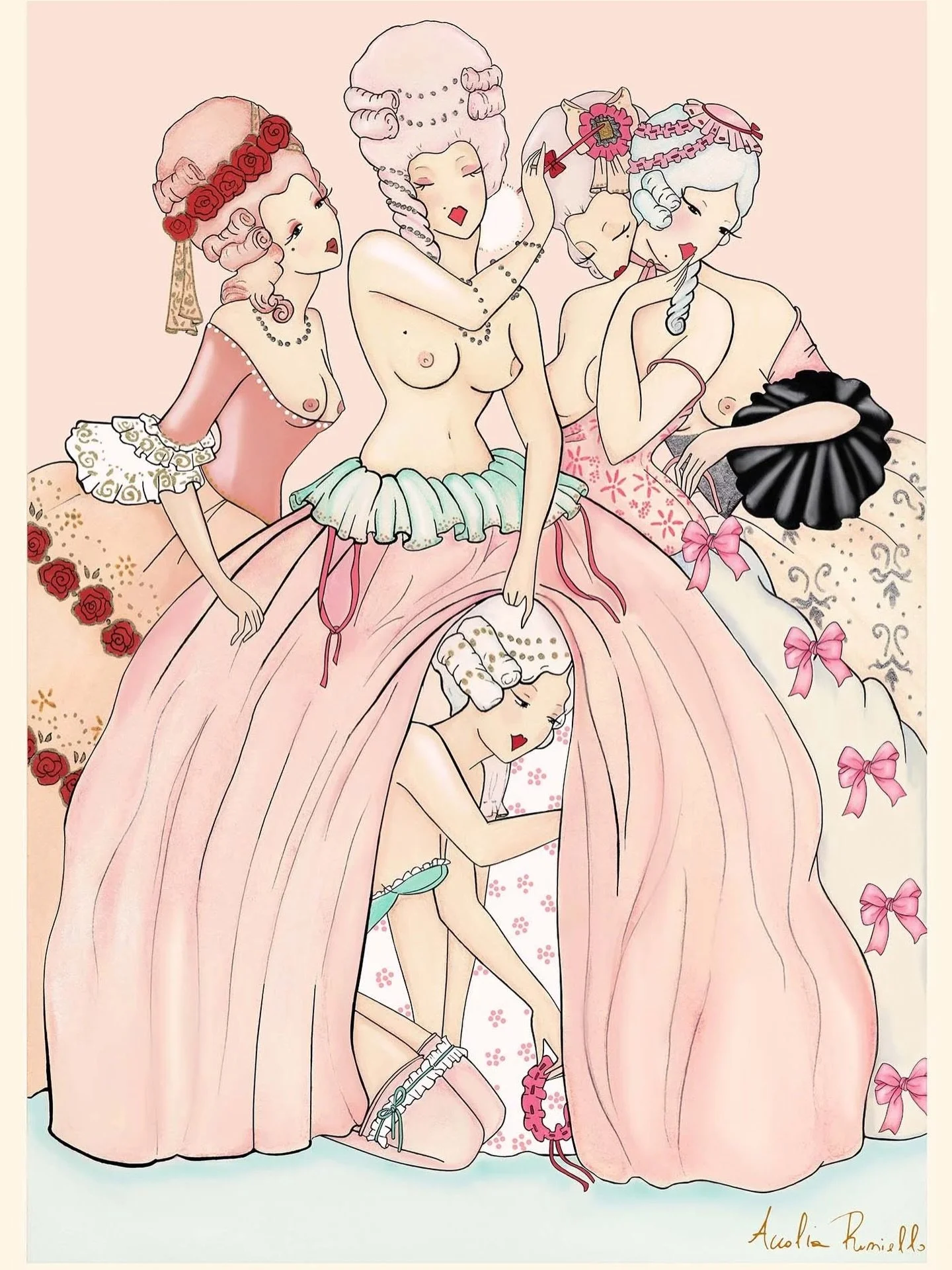 Instagram regularly removes my posts.
I&rsquo;m tired of explaining the difference between art and p*rnography to people who have seen neither.

#madamedabi #eroticartist #baroqueart #rococ&oacute; #marieantoinettestyle