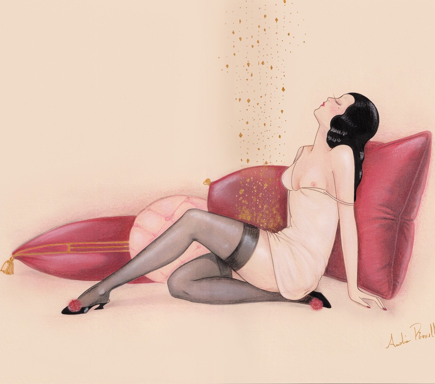 Dana&euml; is not just a myth.✨
She is a woman who turns desire into wealth.
Between the divine and the human, between past and present, a woman free to choose for her own body.

Original Artwork one of a kind now available in the boutique 💌
#mitolo