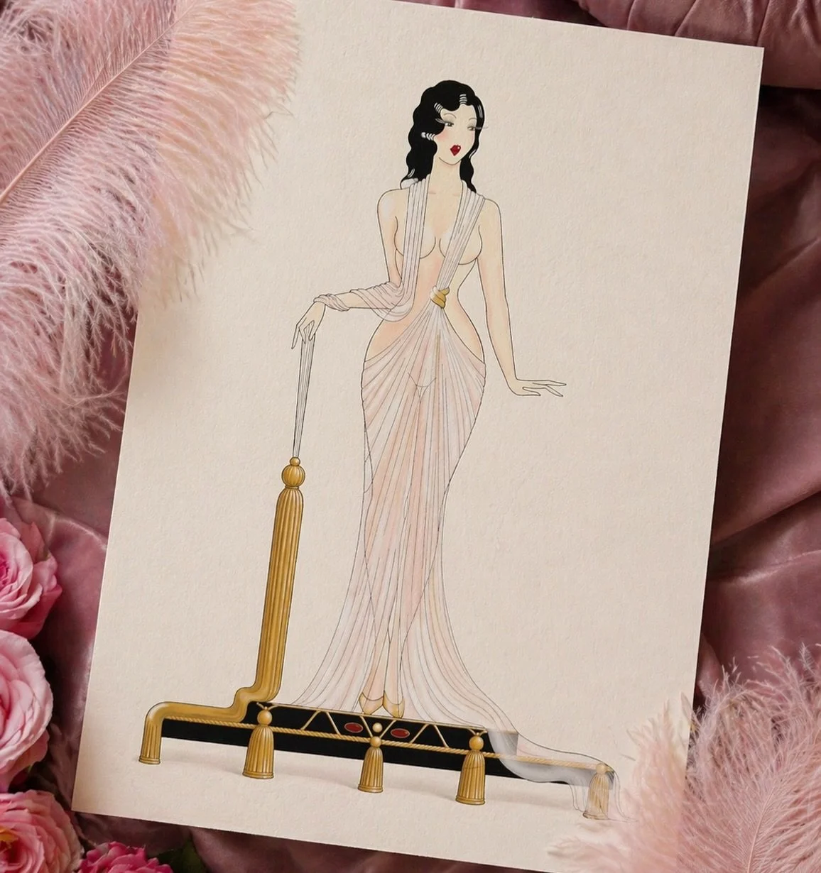 New artwork almost complete ✨

#artdeco #1920s #madamedabi #vintagestyle #eroticart