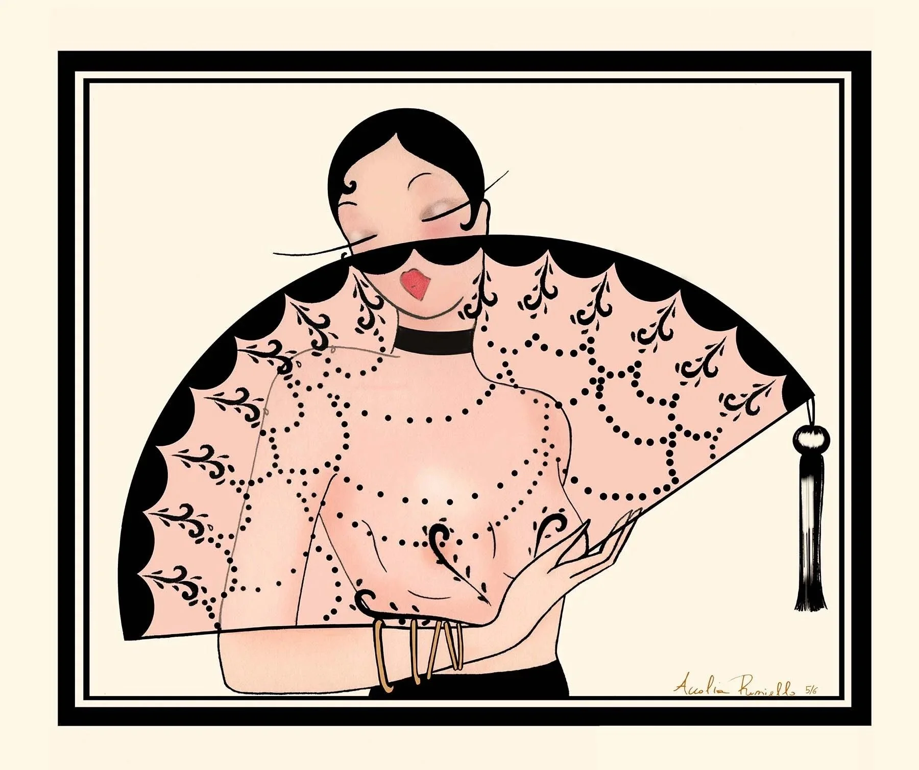 Portrait with fan by madame dabi.jpeg