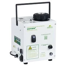 Reifungsgerät Easy-Ripe für Obst und Gemüse mit schwarzem Griff und Warnhinweisen auf der Vorderseite.