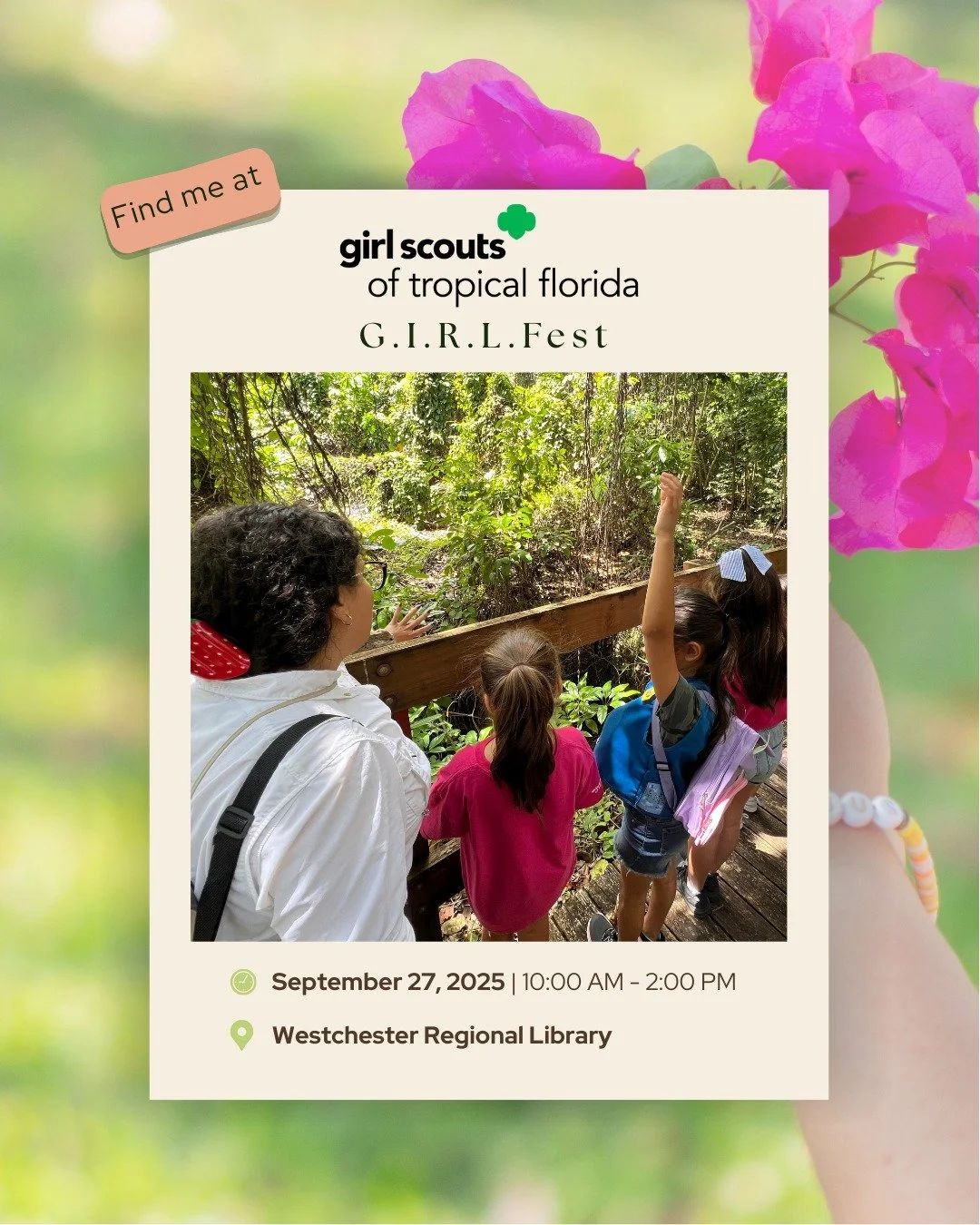 Find me at these upcoming events the next two Saturdays! 🌸

I'm so happy to be featured at two family friendly events hosted by @girlscoutstropicalflorida and @miamiecoadventures 🌿

At both events, I&rsquo;ll be hosting an interactive sensory activ