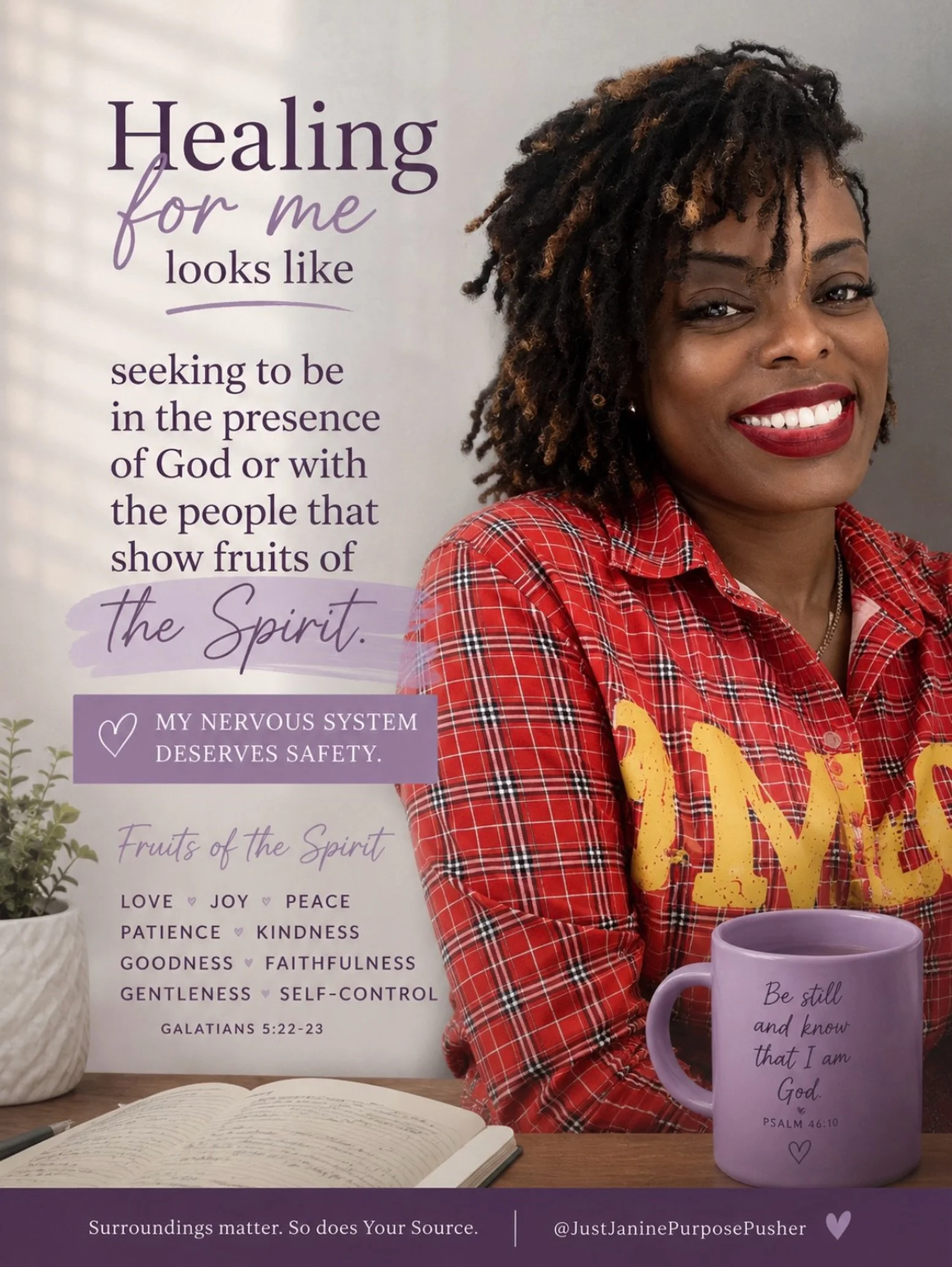 My nervous system deserves peace, safety, and environments where my faith can flourish.

Galatians 5:22&ndash;23 🤍✨

#ChristianTherapy #FaithBasedHealing #HealingJourney #TraumaRecovery #NervousSystemHealing