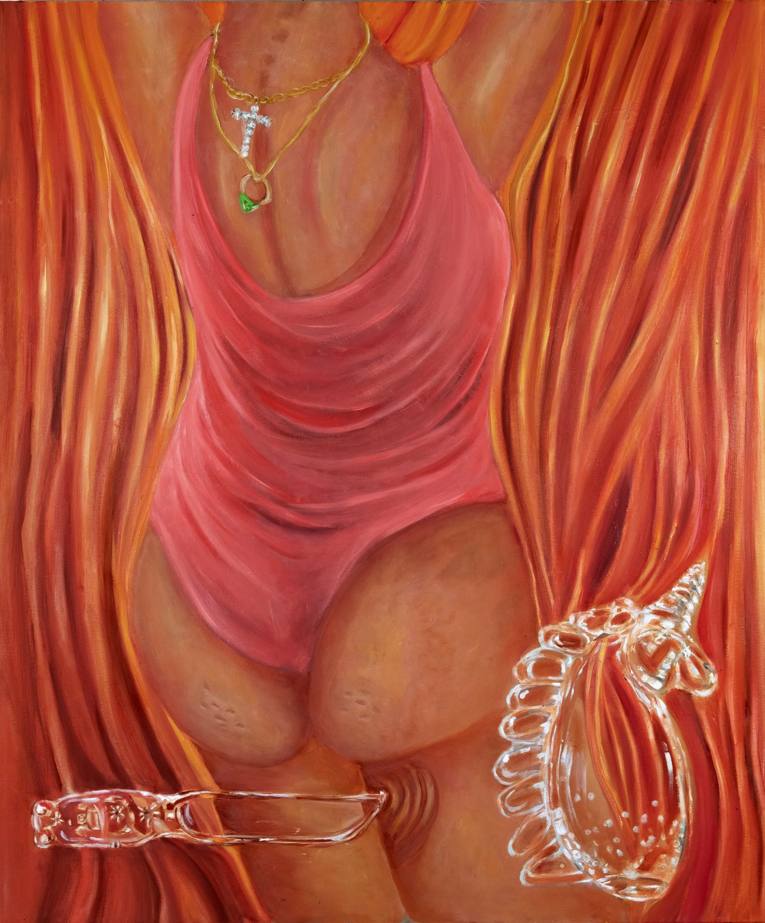 GLASS KNIFE WITH MODEL
100 cm x 120 cm - Oil on Canvas - Original