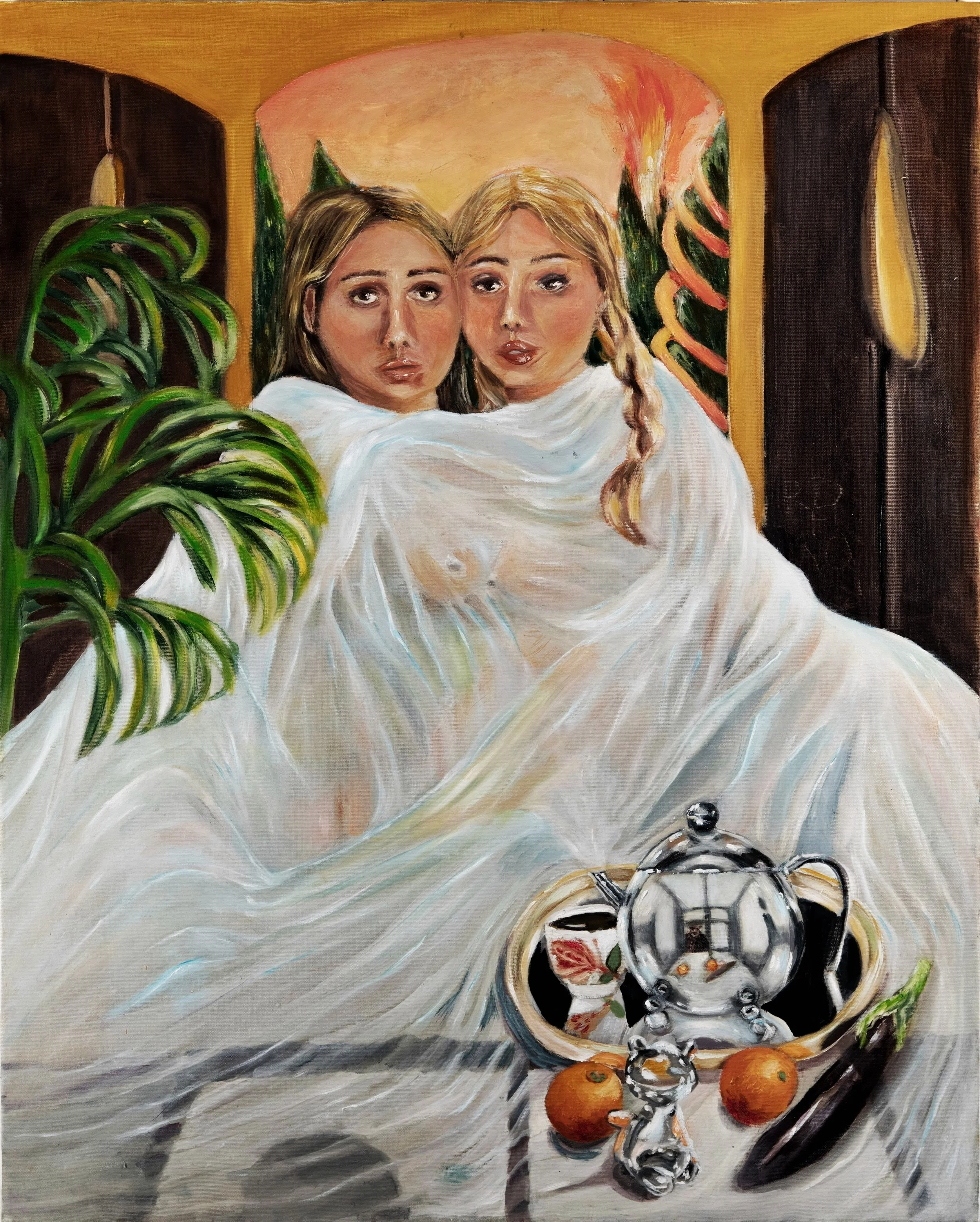 GIRLS SOUTH FACING WINDOW
90 cm x 120 cm - Oil on Canvas - Original