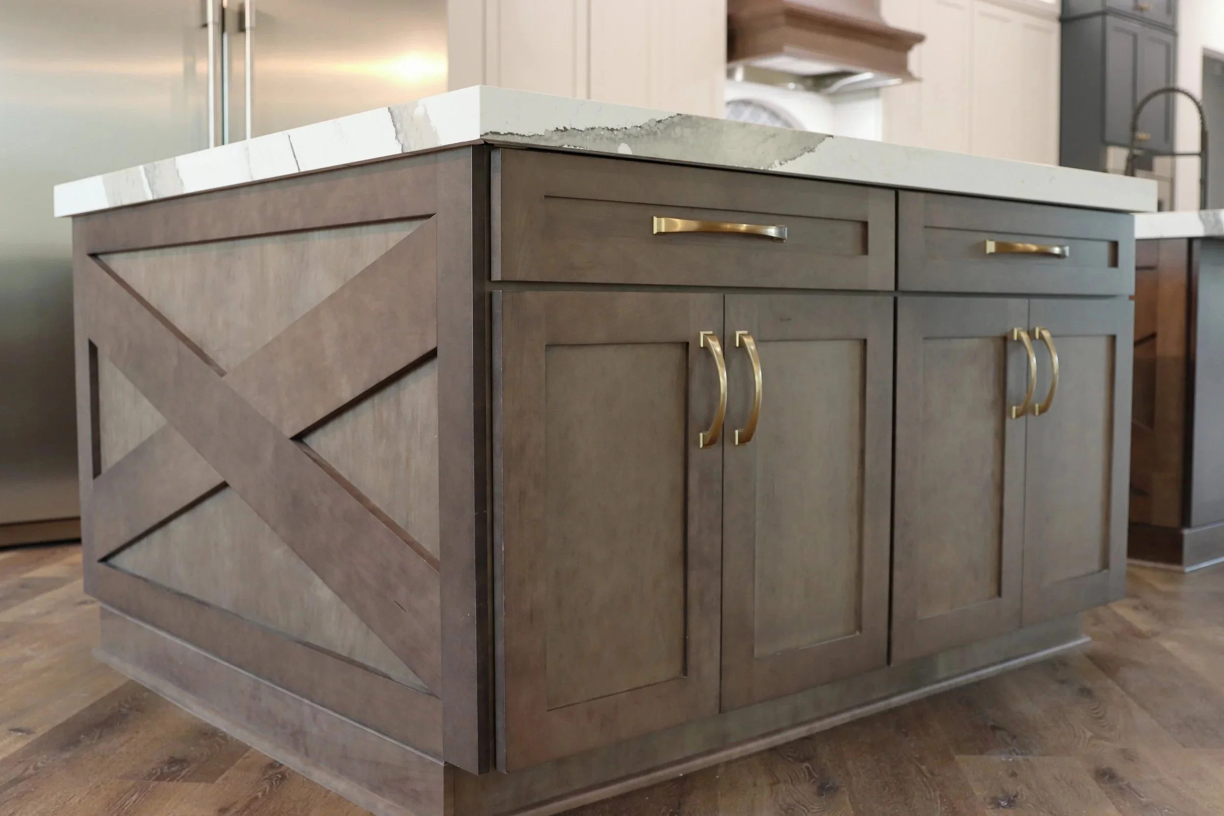 Kitchen island with custom X detail cabinetry Jacksonville FL.jpg