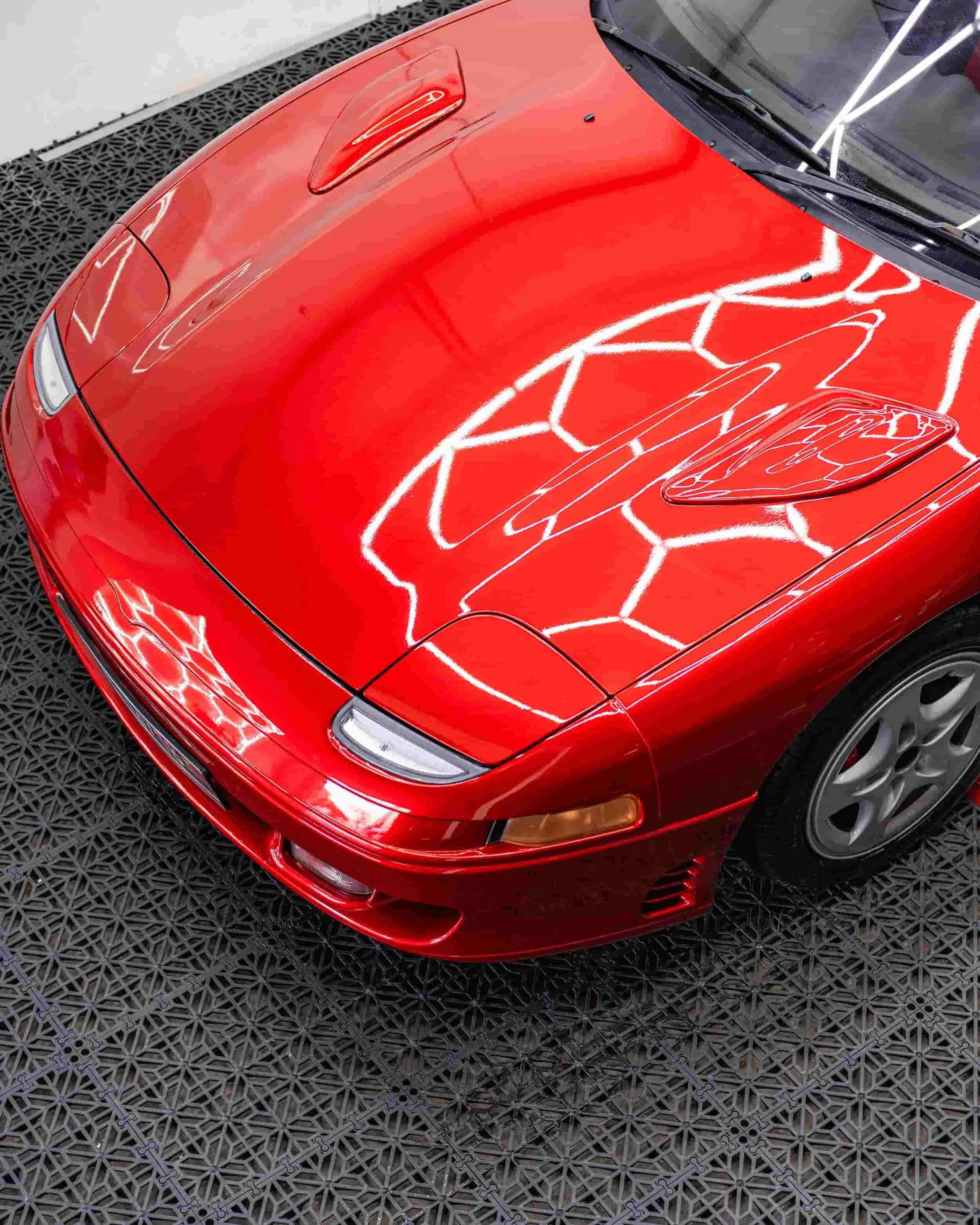 Picture of a red car ceramic coated