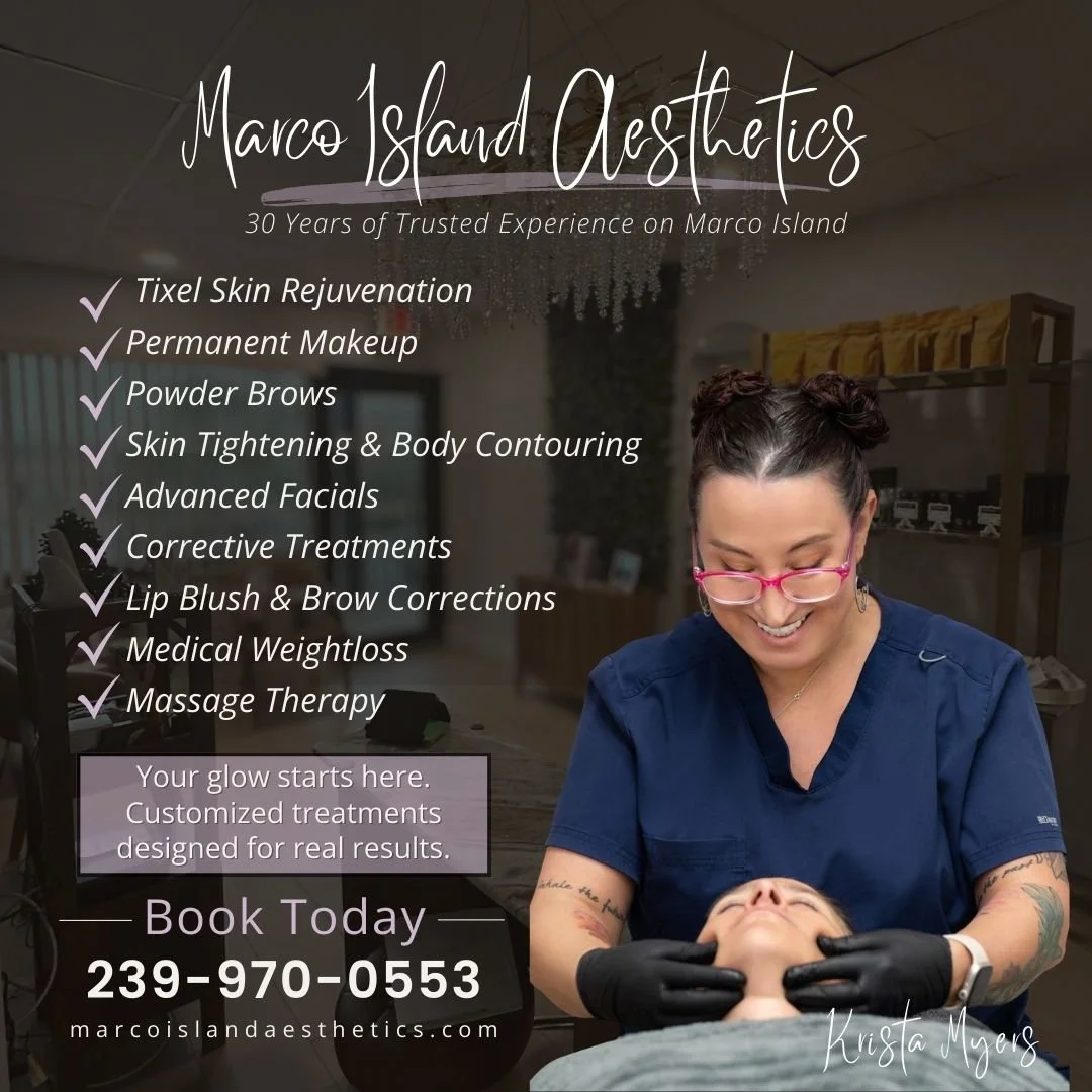 ✨ 30 YEARS OF TRUSTED EXPERIENCE ON MARCO ISLAND ✨

When it comes to your skin, experience matters.

For three decades, Marco Island Aesthetics has been helping clients feel confident, refreshed, and naturally beautiful. From advanced Tixel skin reju