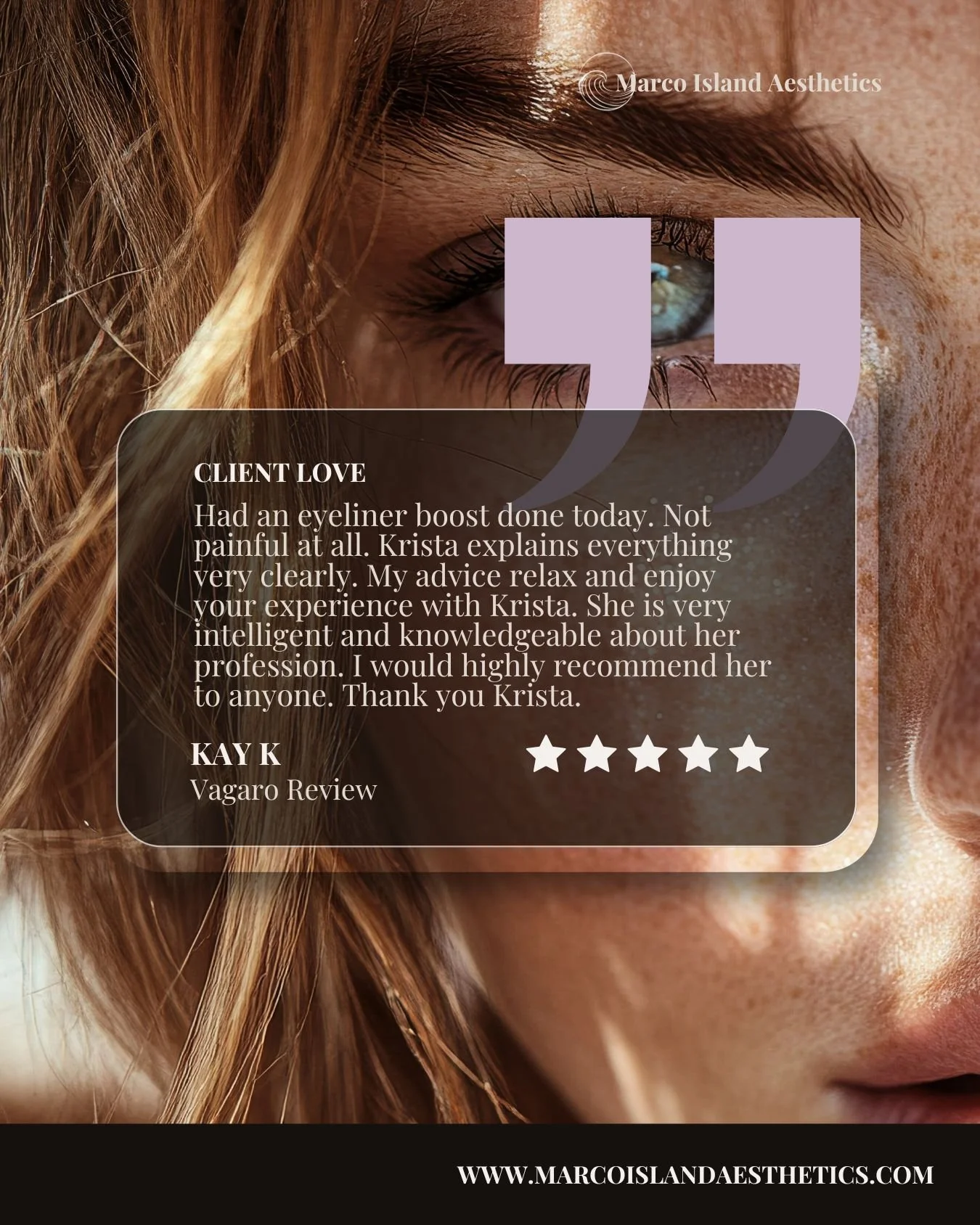 Kind words like this mean the world to our team. We are truly grateful for every client who walks through our doors.