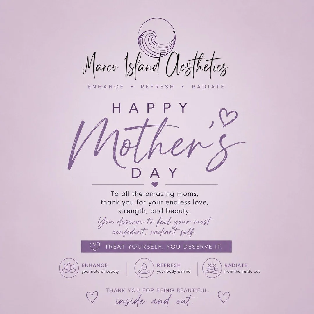 Happy Mother&rsquo;s Day from Marco Island Aesthetics 💜

To all of the beautiful moms out there, thank you for the love, strength and care you give every day. We hope today reminds you to take a moment for yourself too.

You deserve to feel confiden