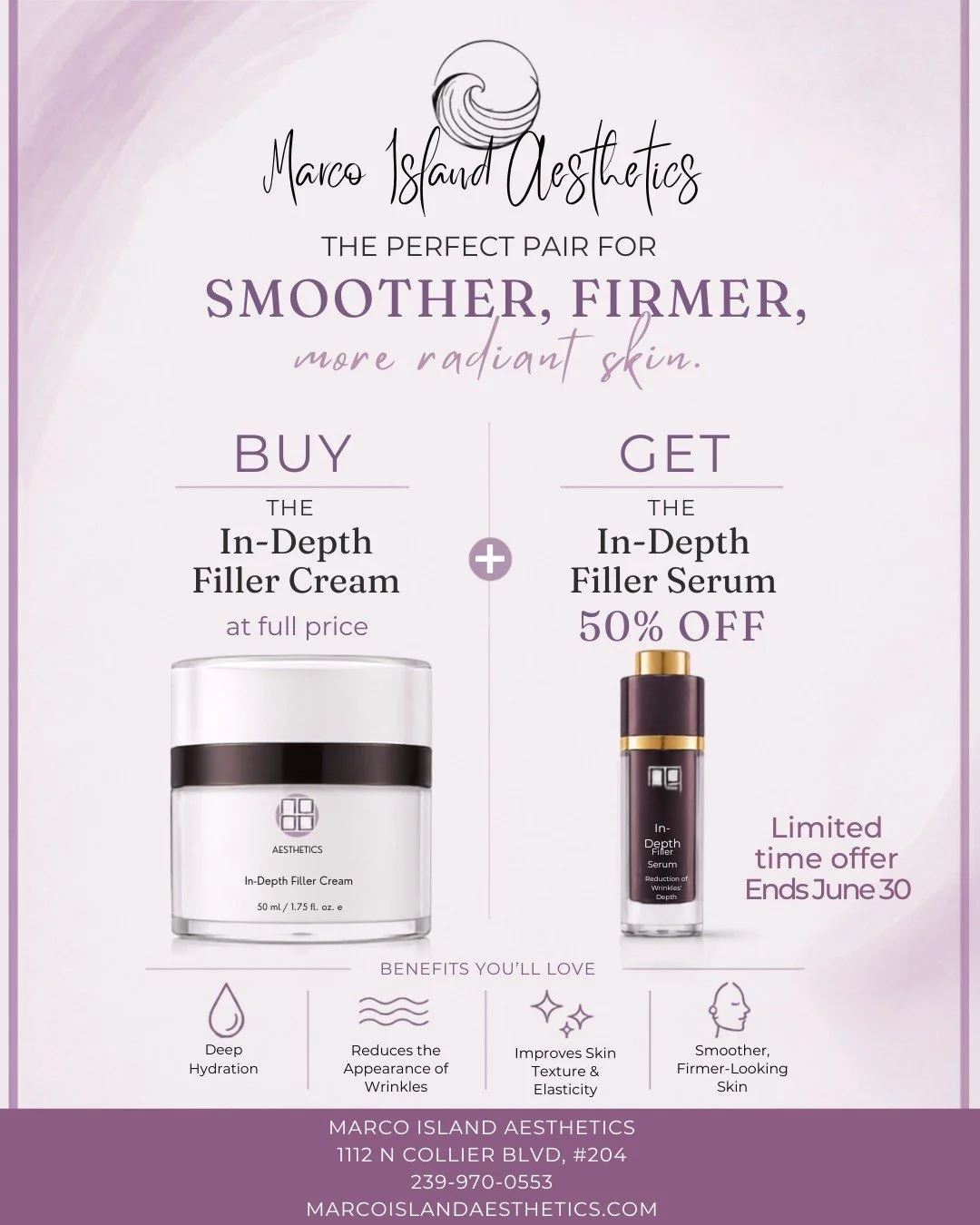 Your skin deserves more than basic skincare. ✨

For a limited time, when you purchase the NOON In-Depth Filler Cream at full price, you&rsquo;ll receive the In-Depth Filler Serum for 50% OFF.

This powerhouse duo helps:
&bull; Deeply hydrate
&bull; I