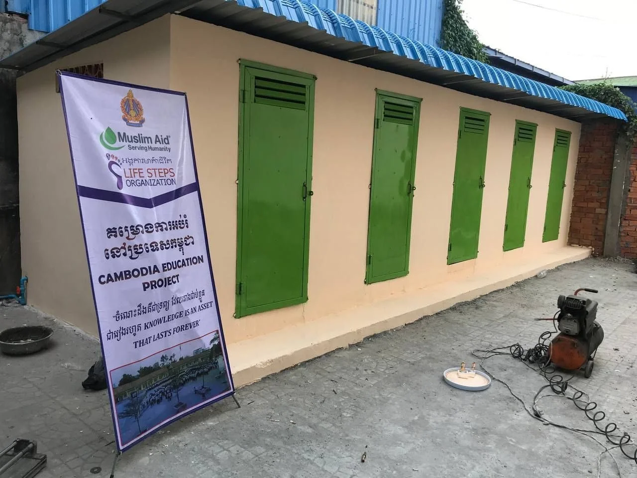 LSO Built A Separate Washroom Block With 5 Toilets For Females At Hun Sen Prek Pra Leu Secondary School