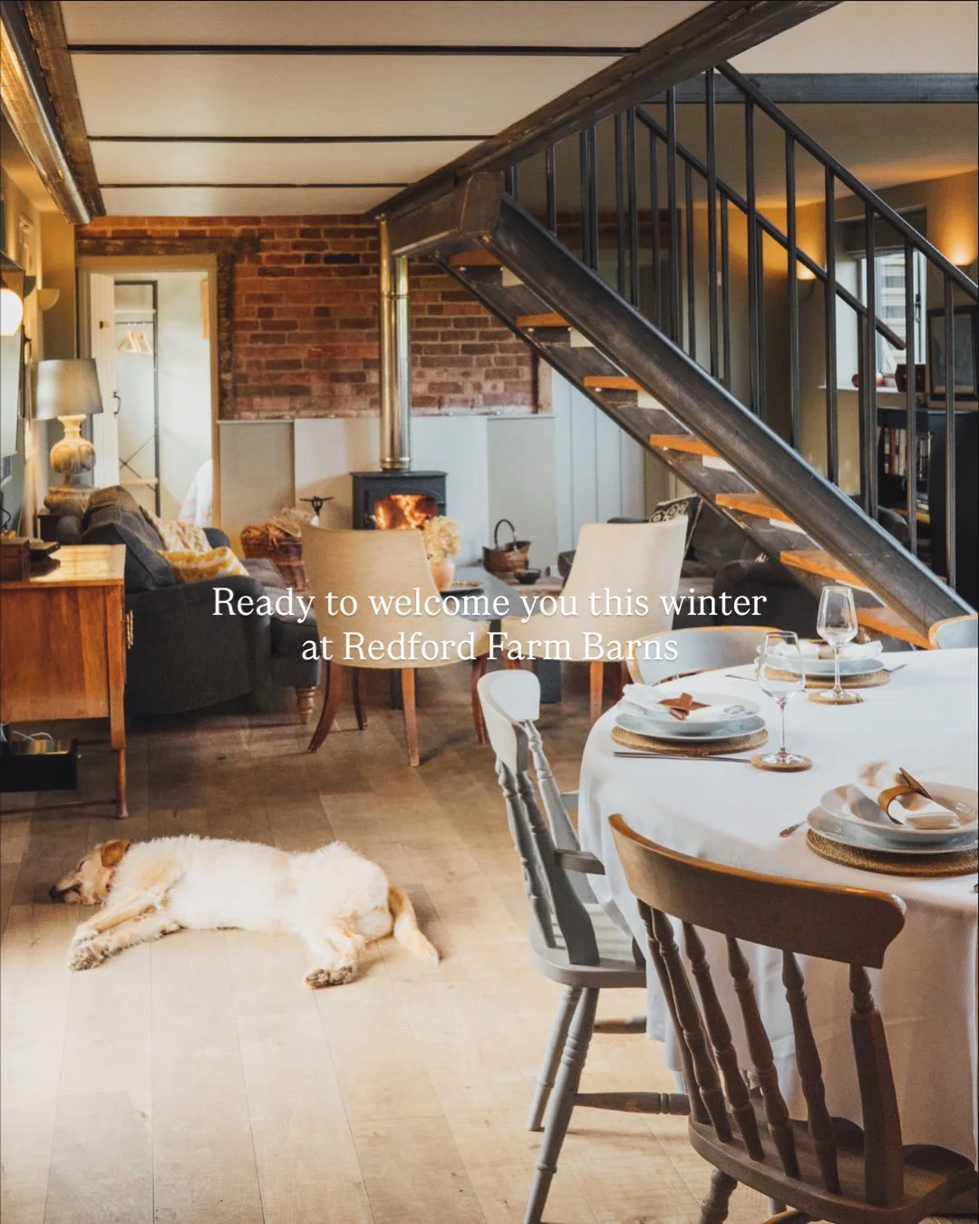 We&rsquo;re fully booked in December but we have some January availability for you to enjoy a post Christmas winter break at @redfordfarmbarns ❄️✨🪵🐕🏡☕️

Winter in the Shropshire countryside is magical ✨ think dreamy sunrises, long walks in the cou