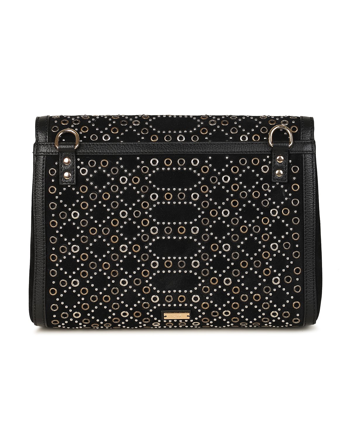 JAMIE Envelope Clutch - Black / Gold / Silver