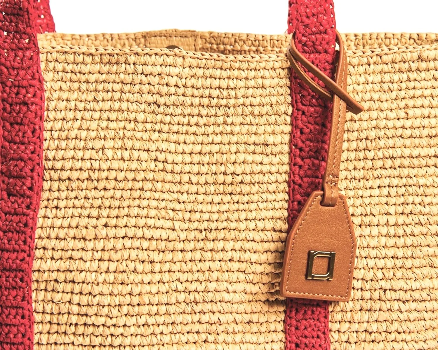 BOAT TOTE Large - Natural / Red