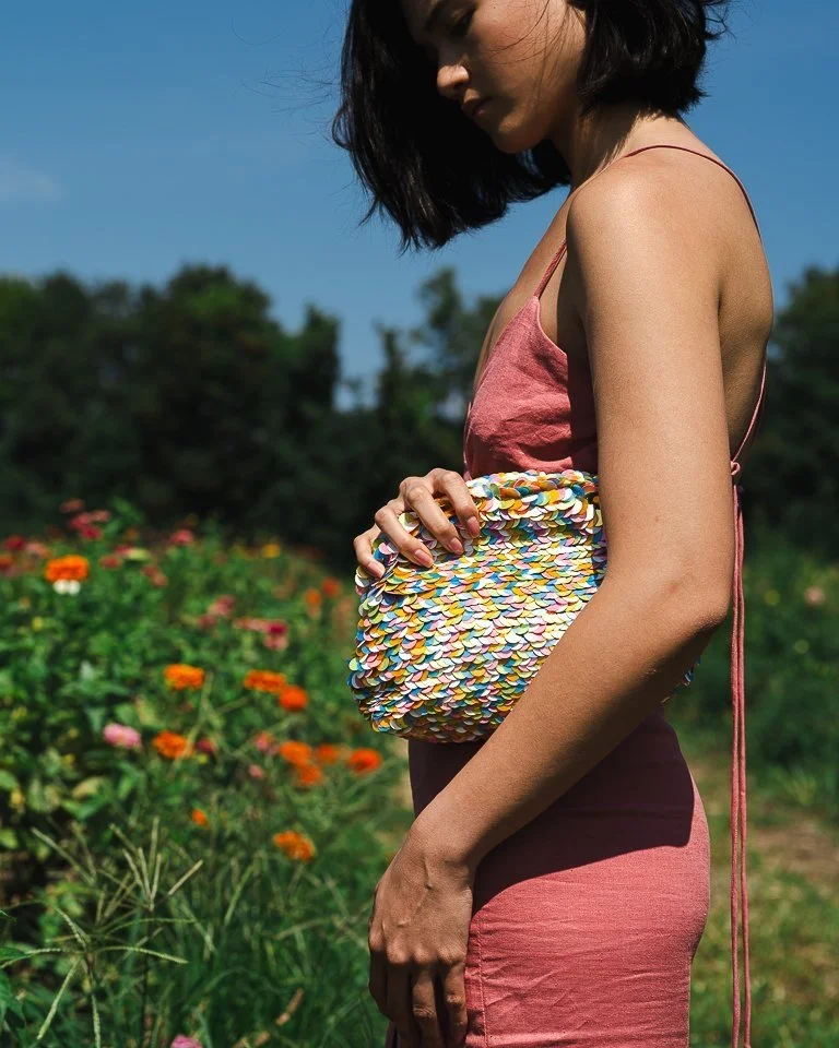 AYA Frame Clutch - Pastel Multi paillettes