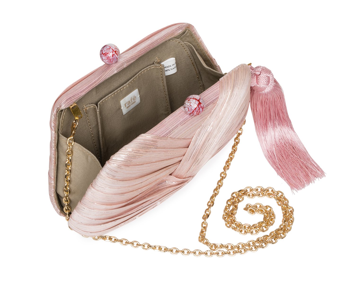 ROSIE Draped Clutch - Pale Pink