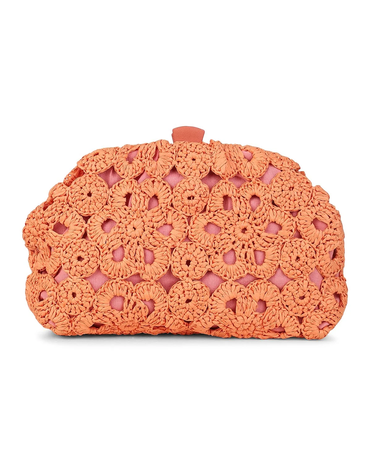 AYA Crochet Frame Clutch - Apricot