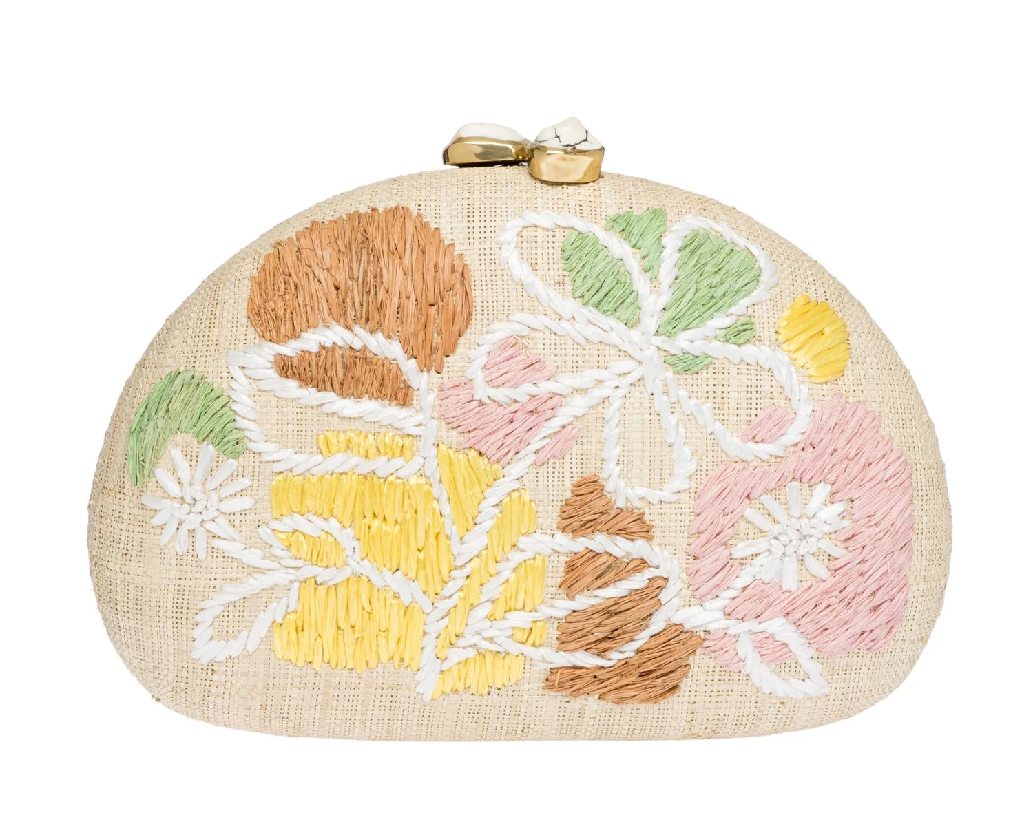 BERNA Dome Clutch - Natural / Pastels