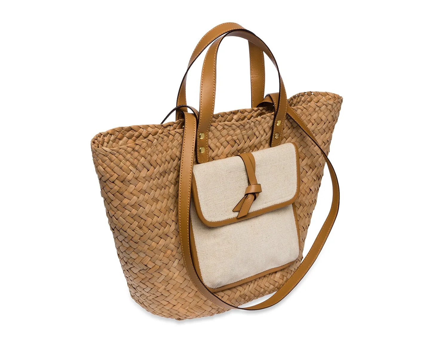 ANNA Straw Tote - Natural / Tan