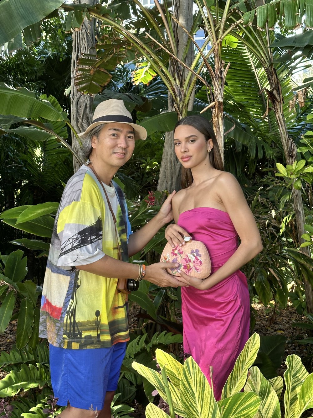 TAMU Bean Clutch - Pink Multi