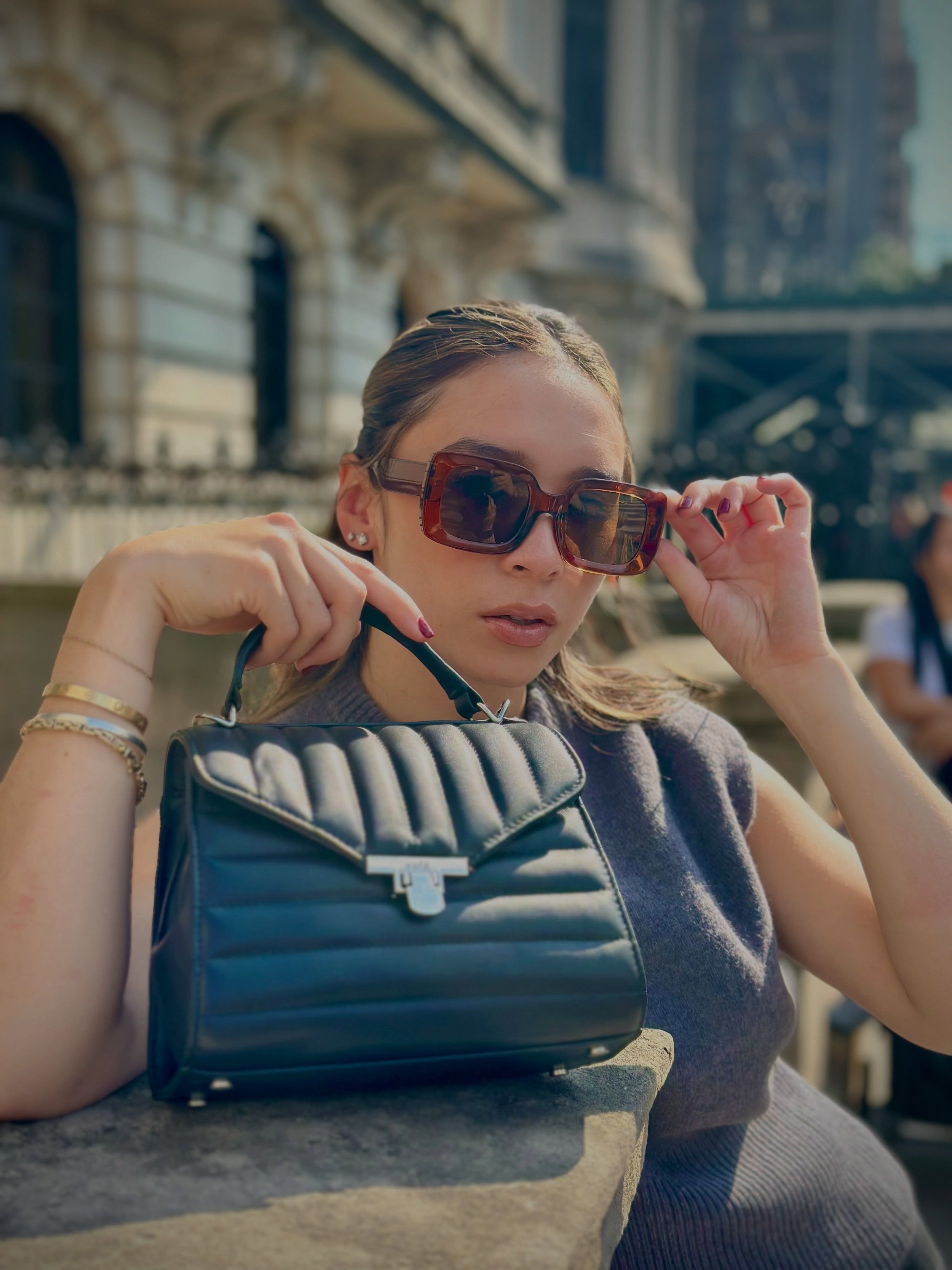 #canitellyou Fall starts with a fab black bag - and a little uptown attitude. 😎

The ever-effervescent @rociotambunting takes the Rafe #LilaTopHandle in quilted black leather for a spin on the Upper East Side in New York City. 🗽

Polished, versatil