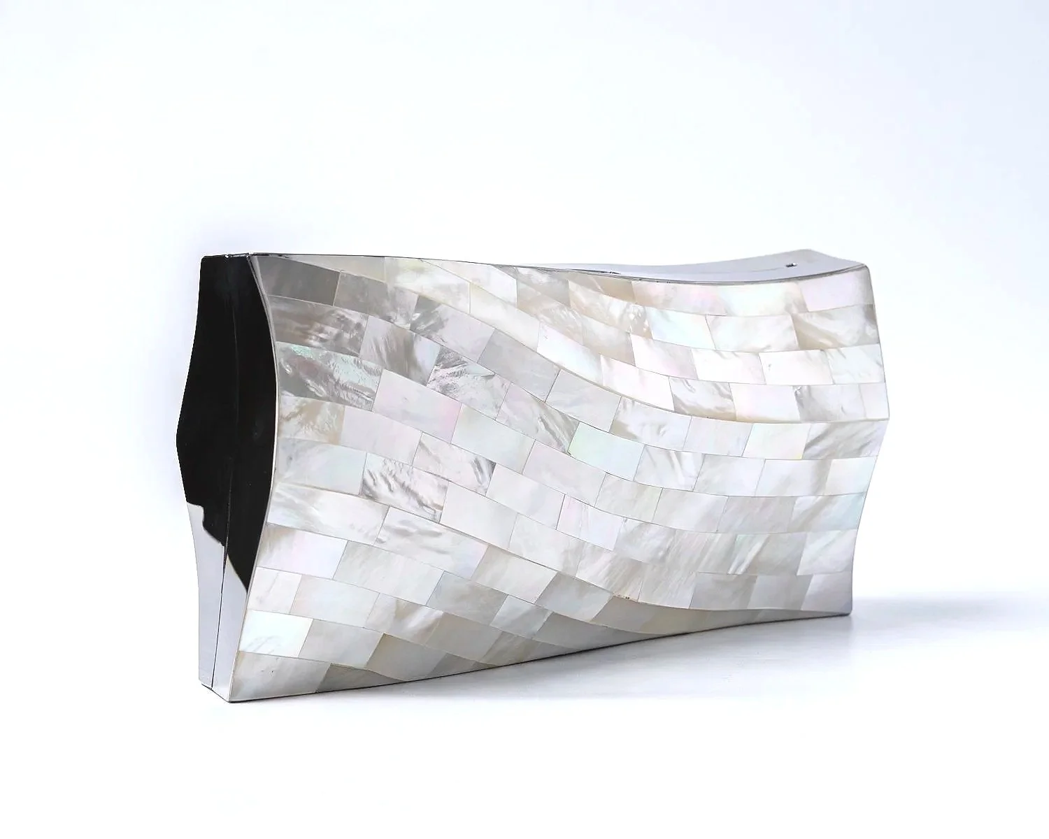 BILBAO Curved Minaudiere - White