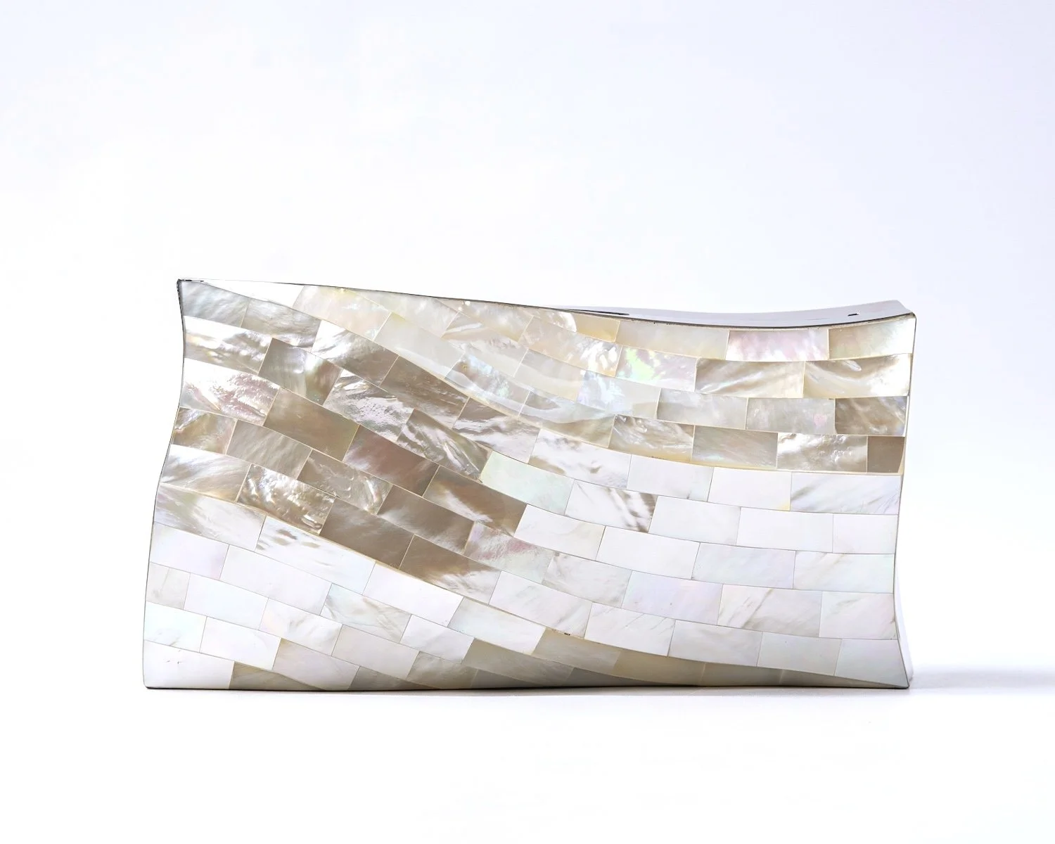 BILBAO Curved Minaudiere - White