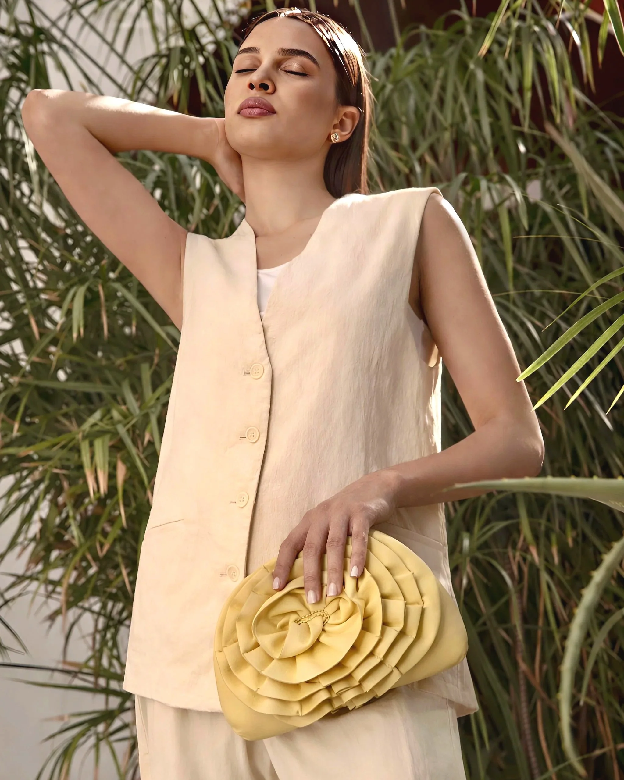 AYA Frame Clutch - Pale Yellow