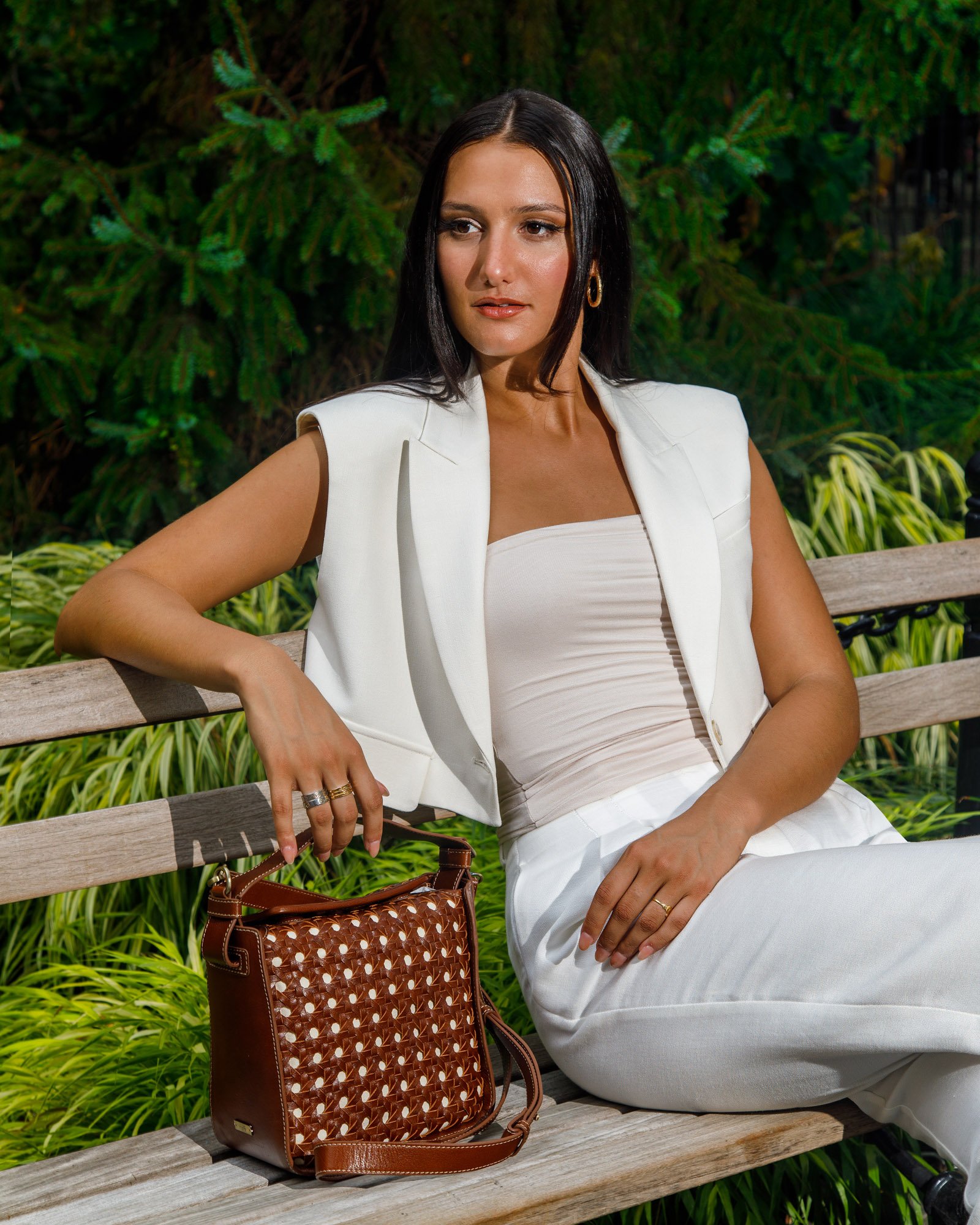 MEGAN top handle - cognac / natural