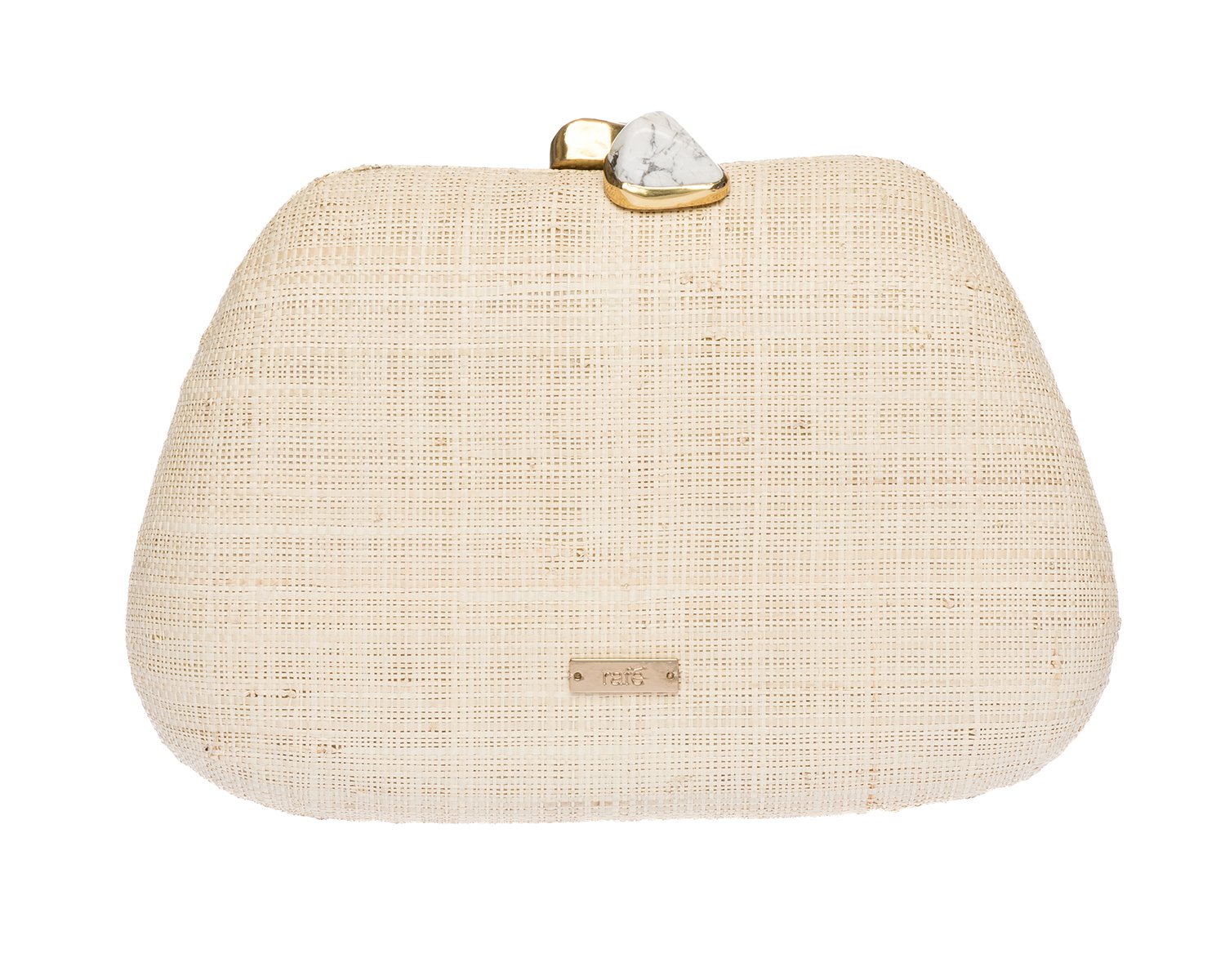 TAMU Bean Clutch - Natural / Pink